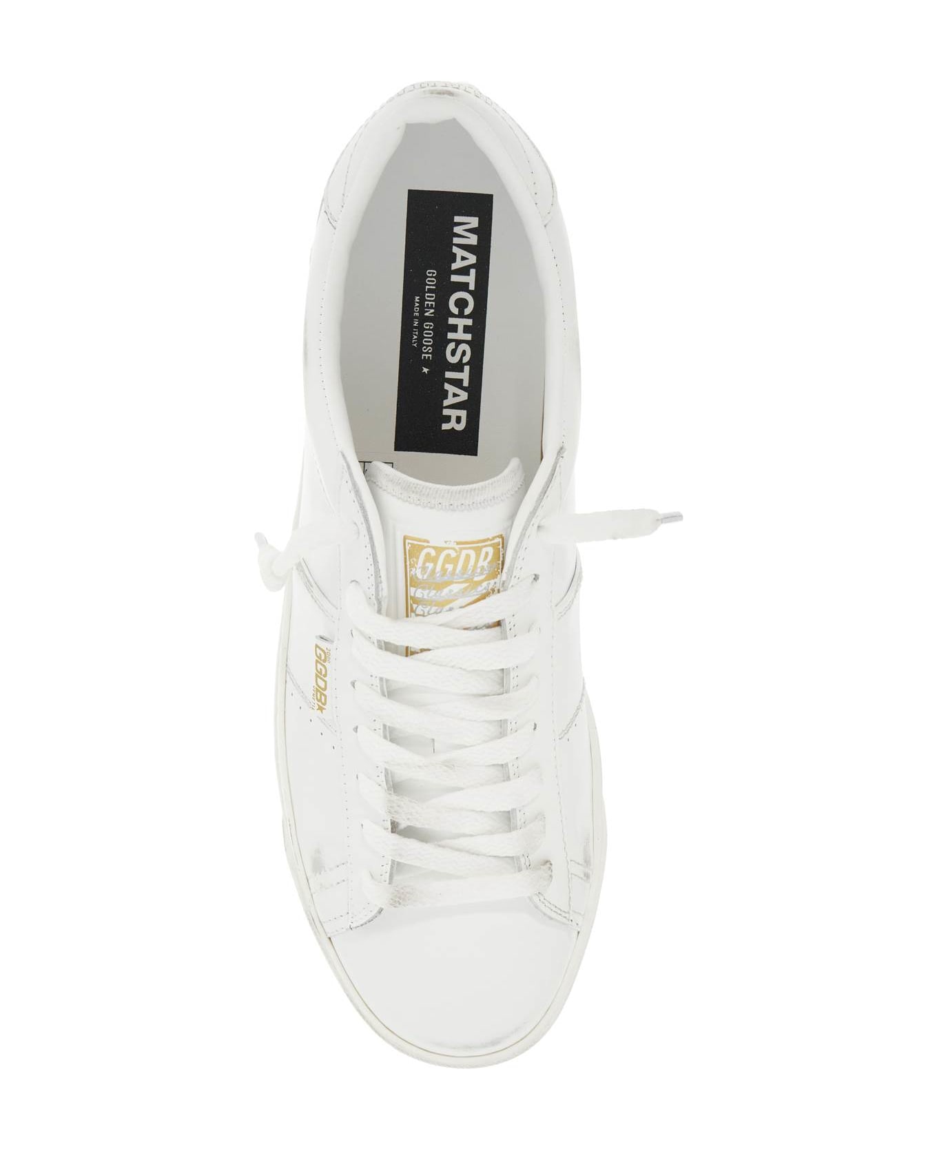 Golden Goose Smooth Leather Matchstar Sneakers In - OPTIC  WHITE (White)