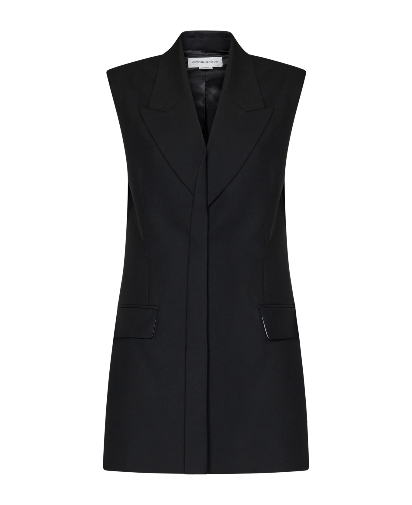Victoria Beckham Sleeveless Tailored Dress Mini Dress - Black ベスト
