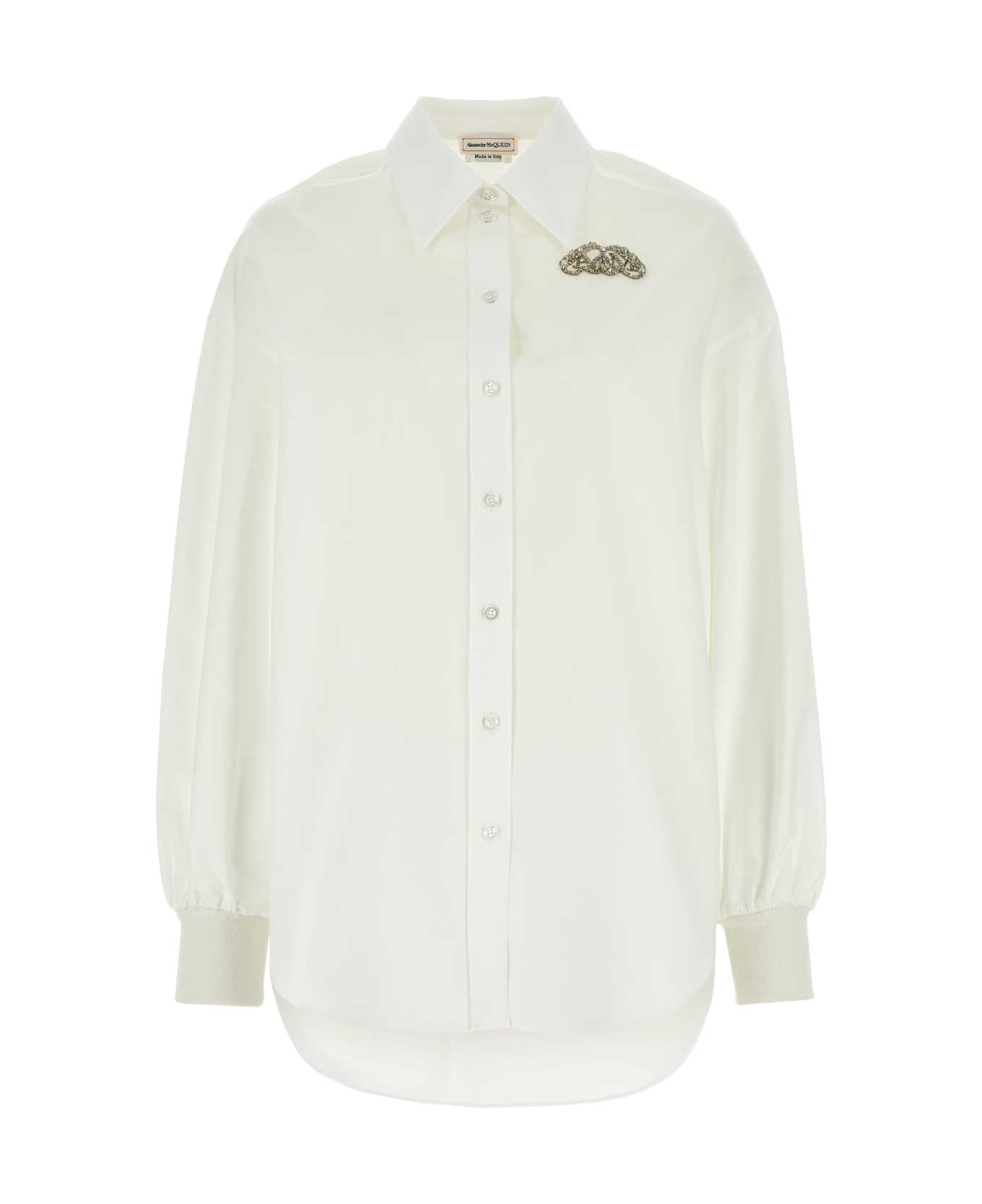 Alexander McQueen White Poplin Shirt - OPTICALWHITE シャツ