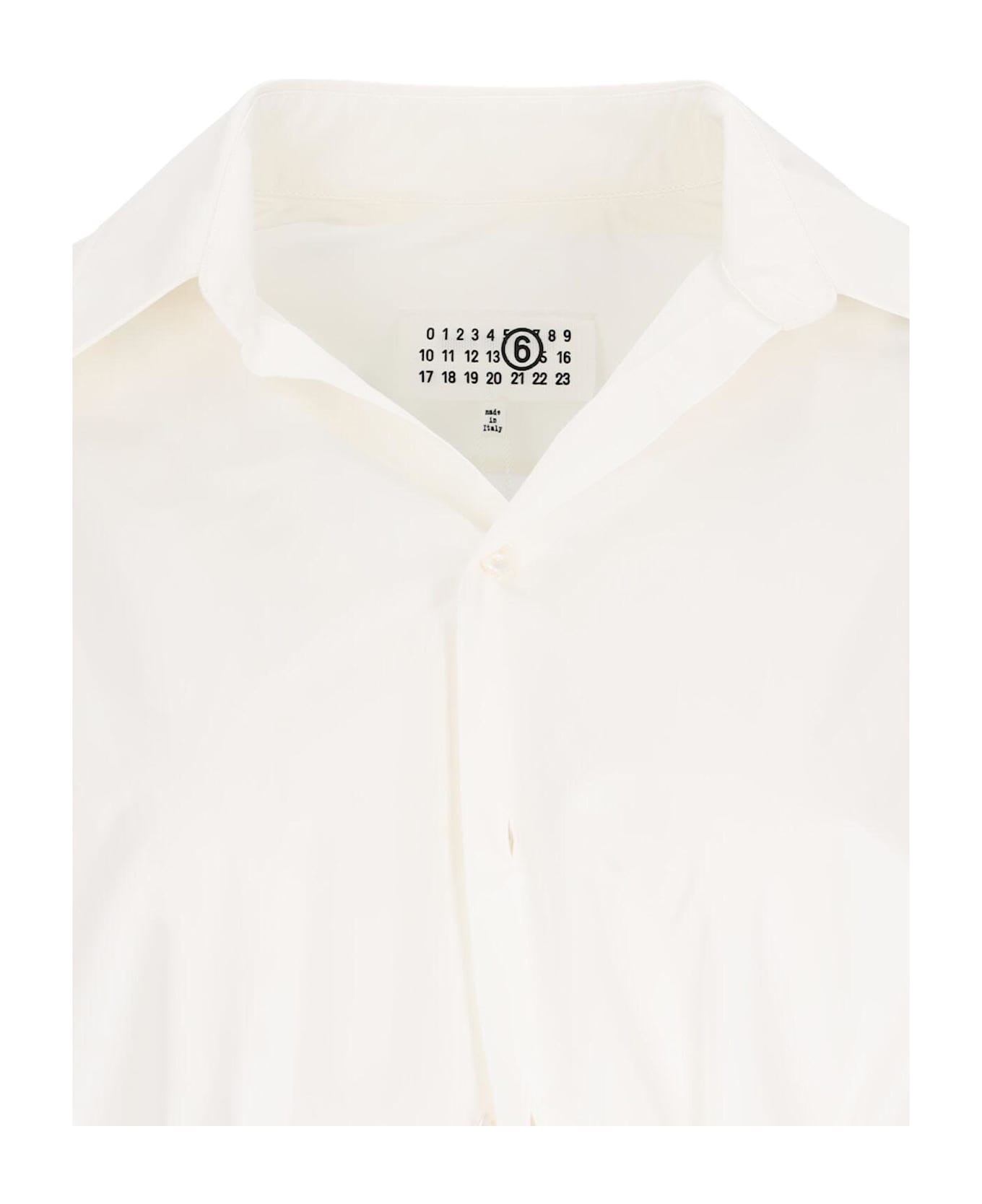 MM6 Maison Margiela White Cotton Shirt - White