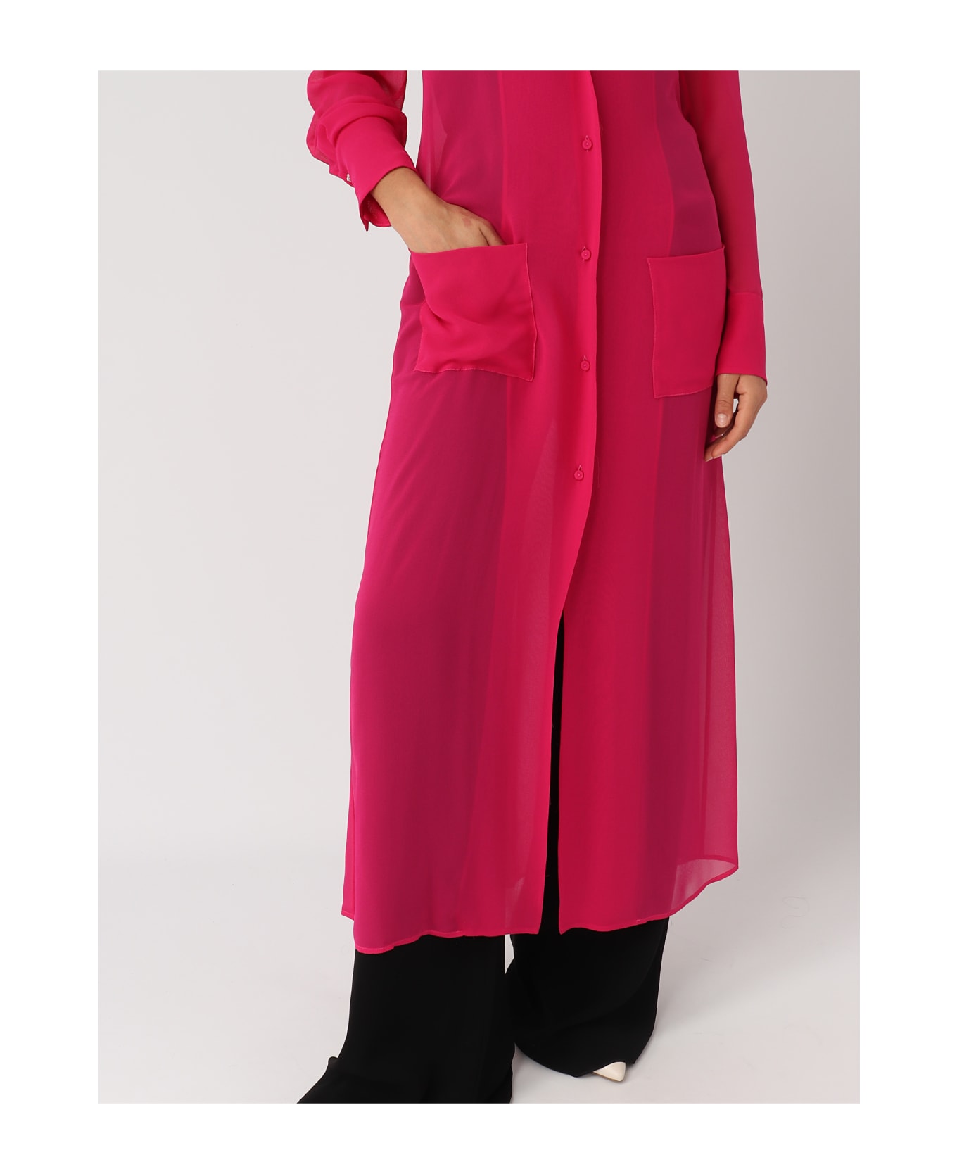 Max Mara Fago Coat - MAGENTA