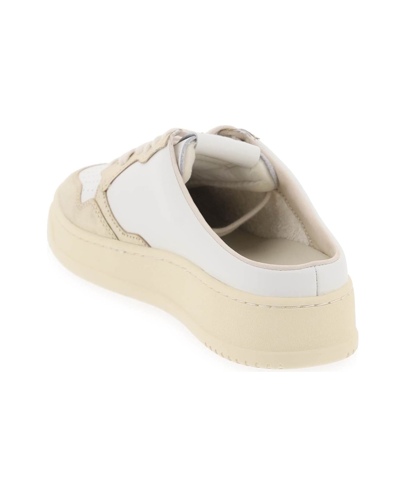 Autry Medalist Mule Low Sneakers - WHITE PLATINUM (White)