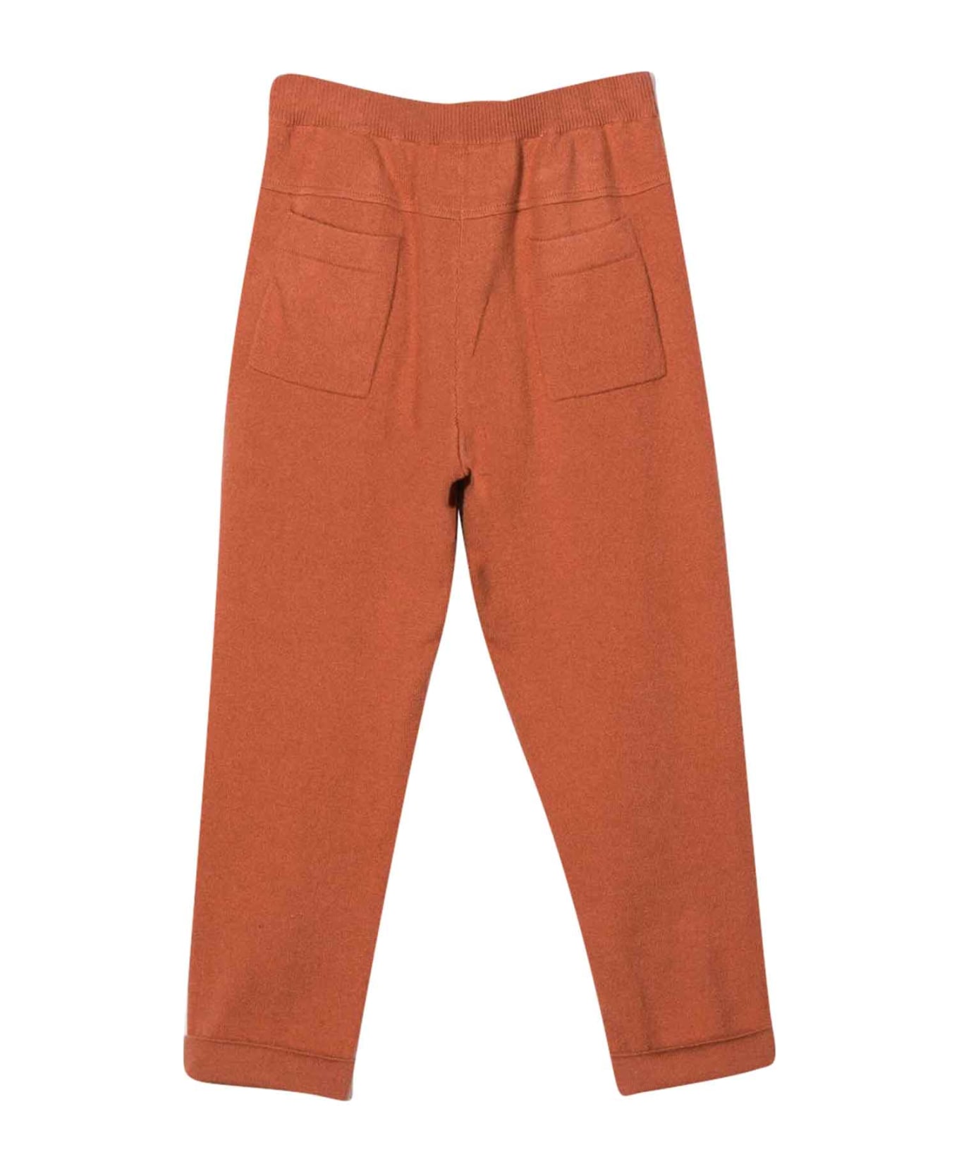Brunello Cucinelli Orange Trousers Girl - Zenzero