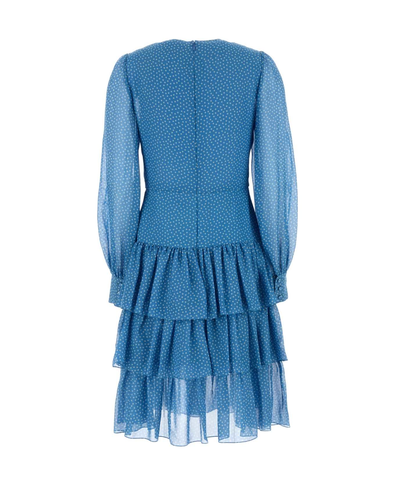 Valentino Garavani Printed Silk Dress - CERULEANBETULLA