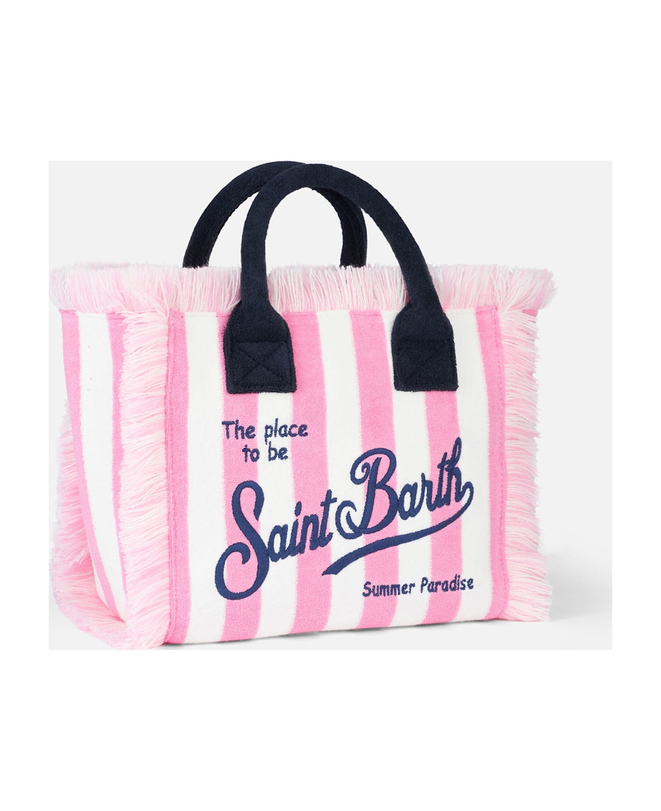 MC2 Saint Barth Terry Striped Colette Sponge Handbag - PINK