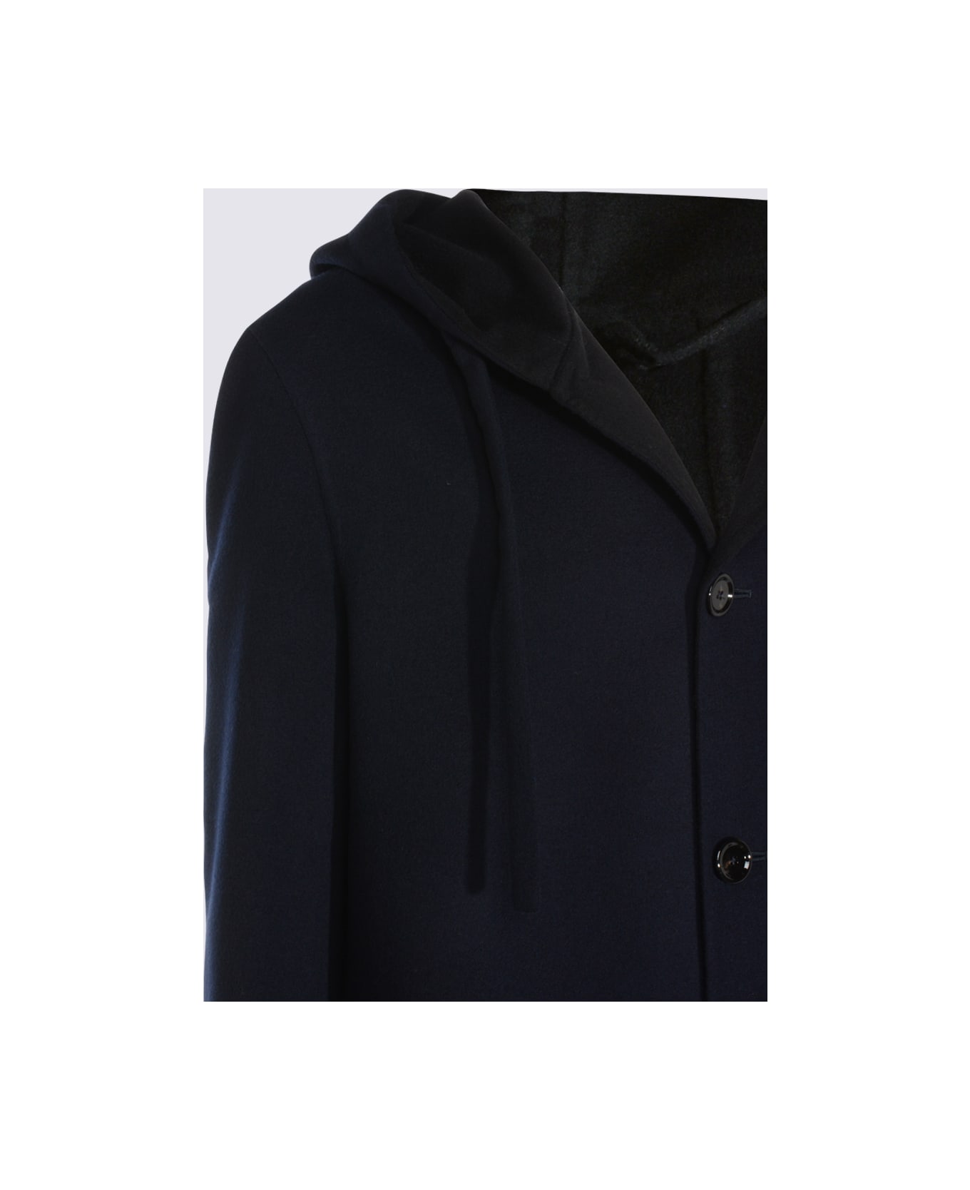 Lardini Blue Wool Coat - BLUEBLACK