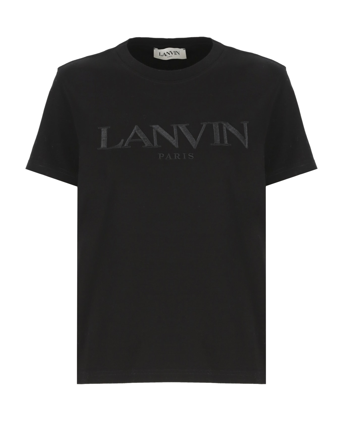 Lanvin Cotton Logoed T-shirt - Black