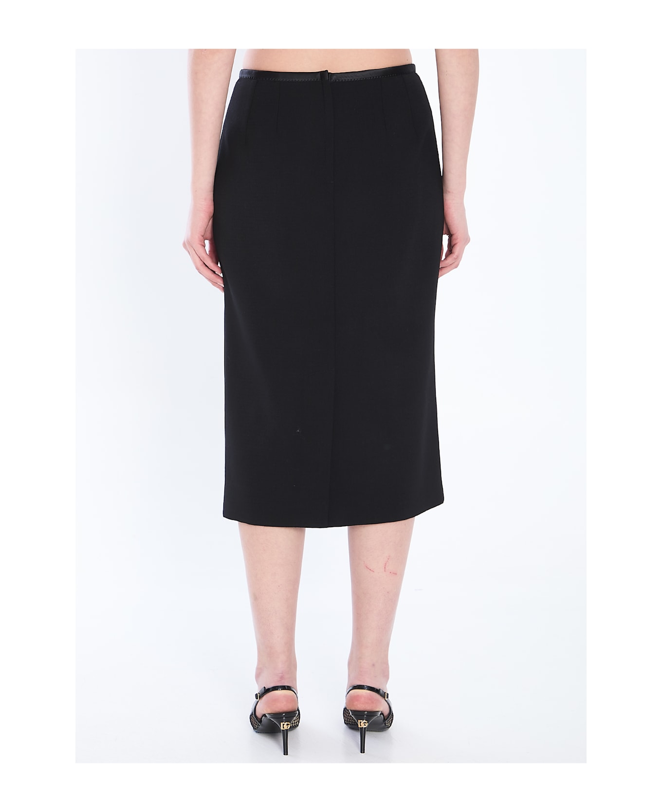 Dolce 
Gabbana Pencil Longuette Skirt - NERO
