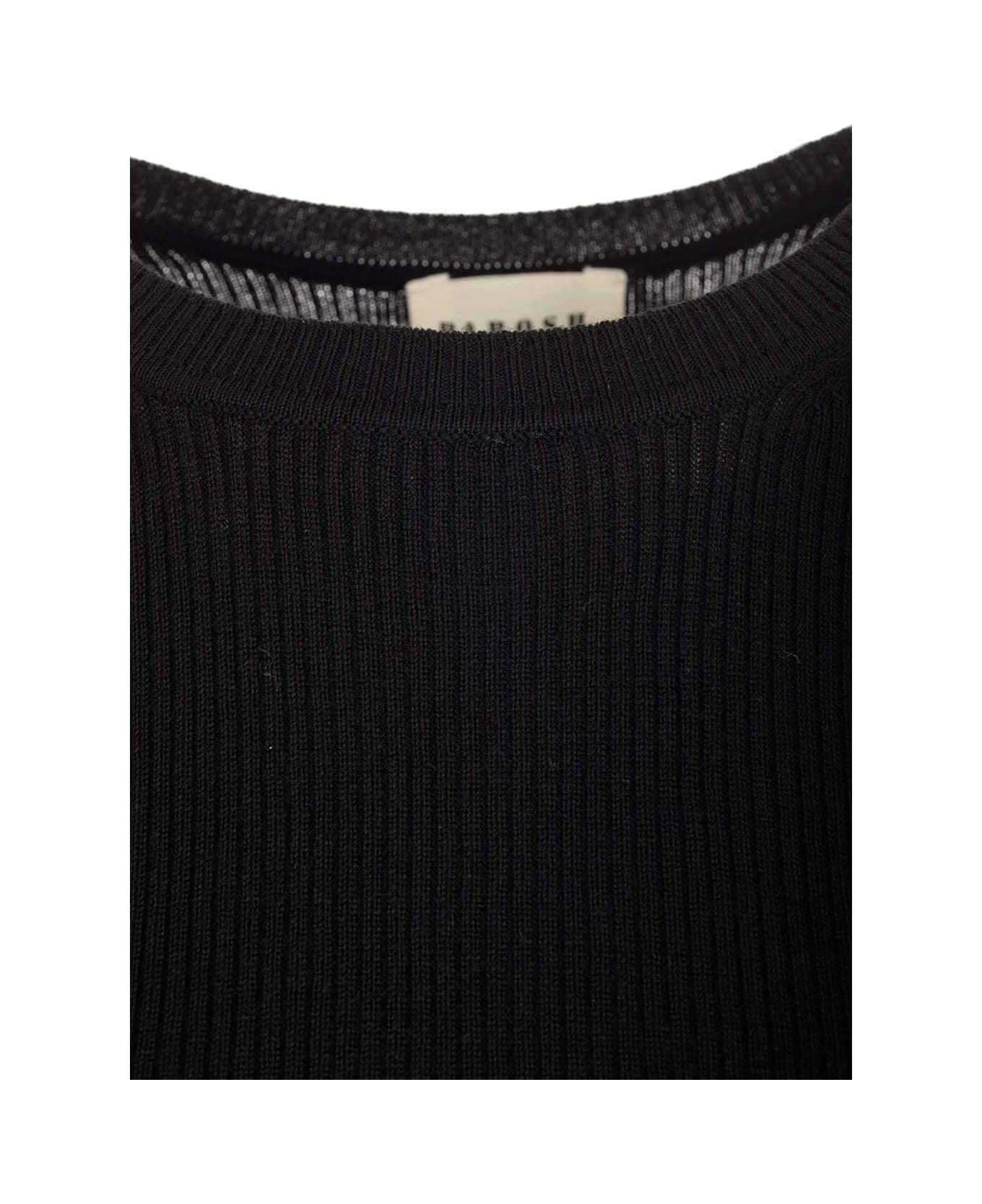 Parosh Ribbed Wool Sweater - NERO ニットウェア