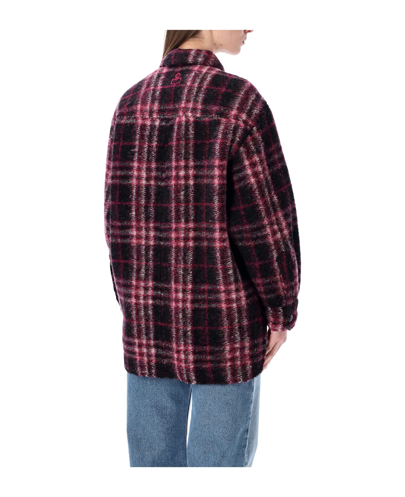 Marant Étoile Harveli Wool-blend Coat - BLACK FUCHSIA