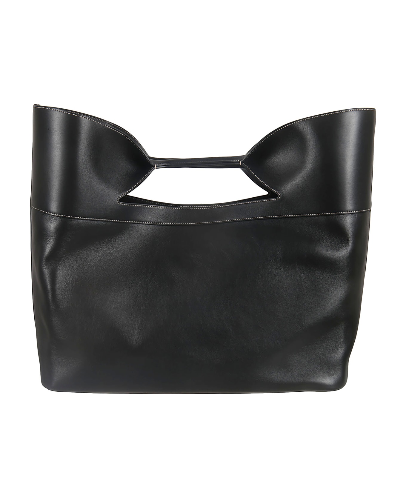Alexander McQueen The Bow Large Hand Bag - Nero
