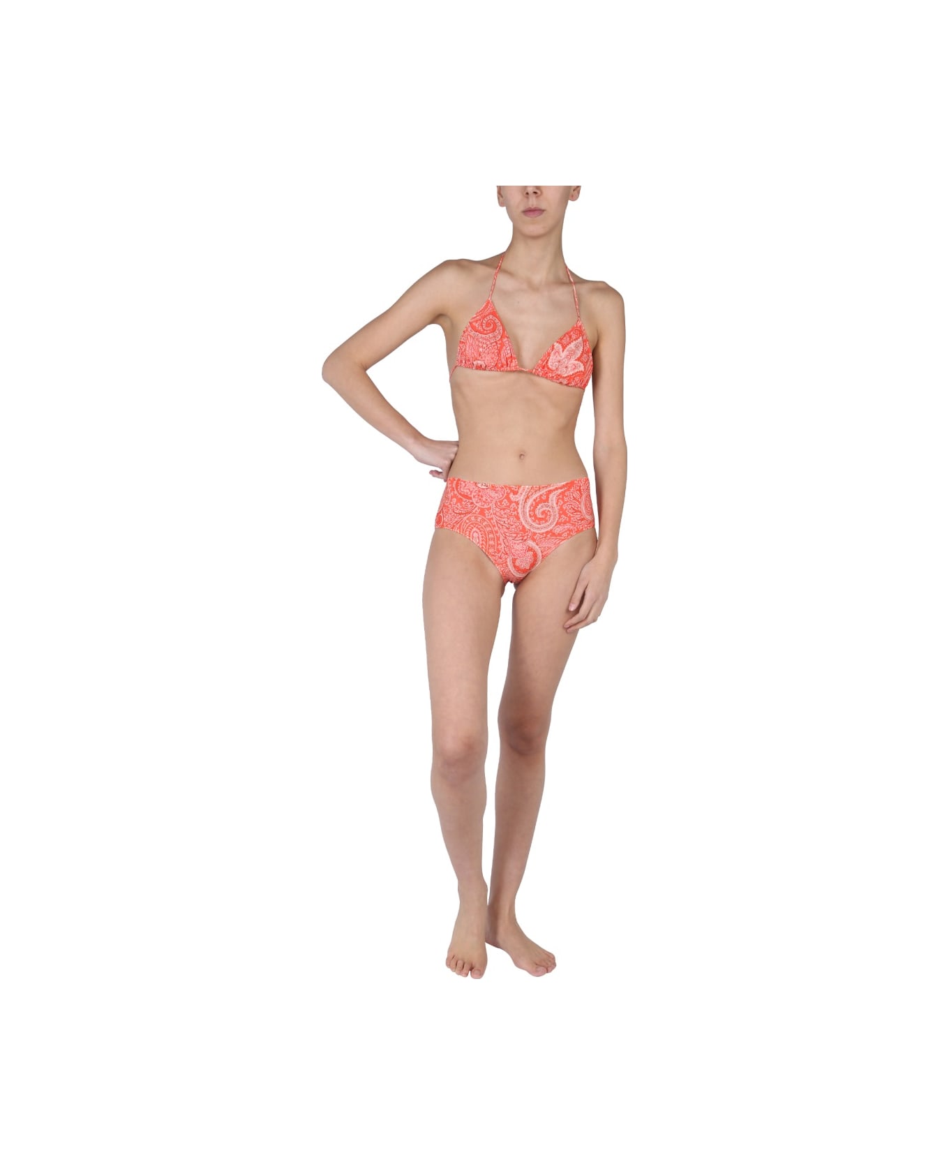 Etro Paisley Pattern Bikini - ORANGE