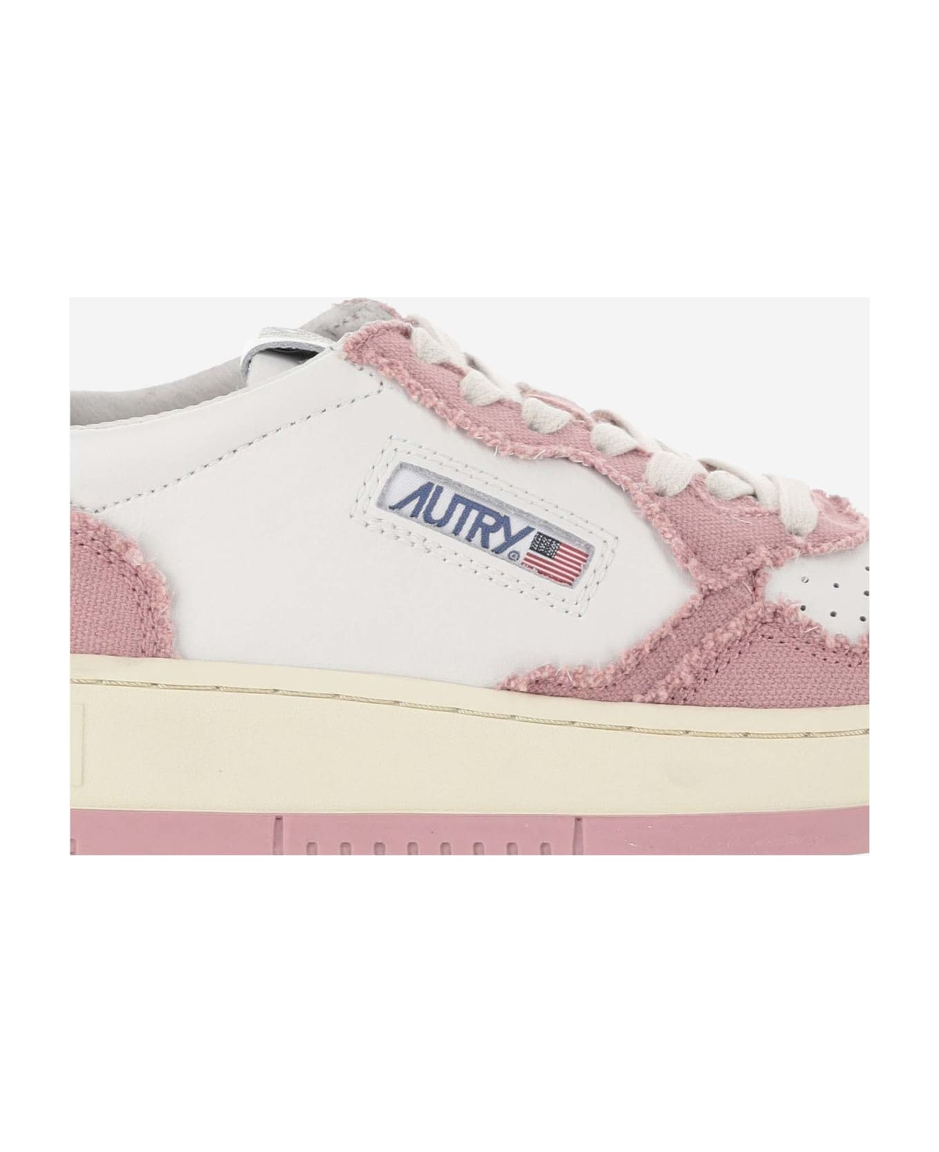 Autry Low Medalist Leather Sneakers - Pink