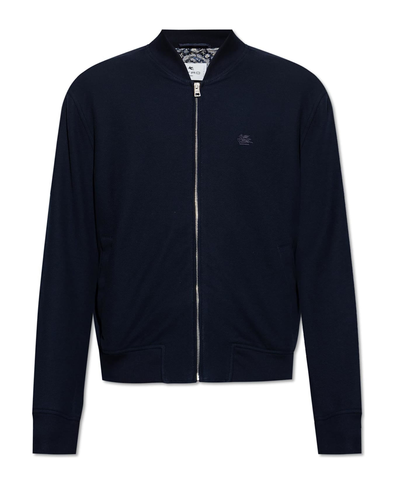 Etro Jacket With Logo - Blue