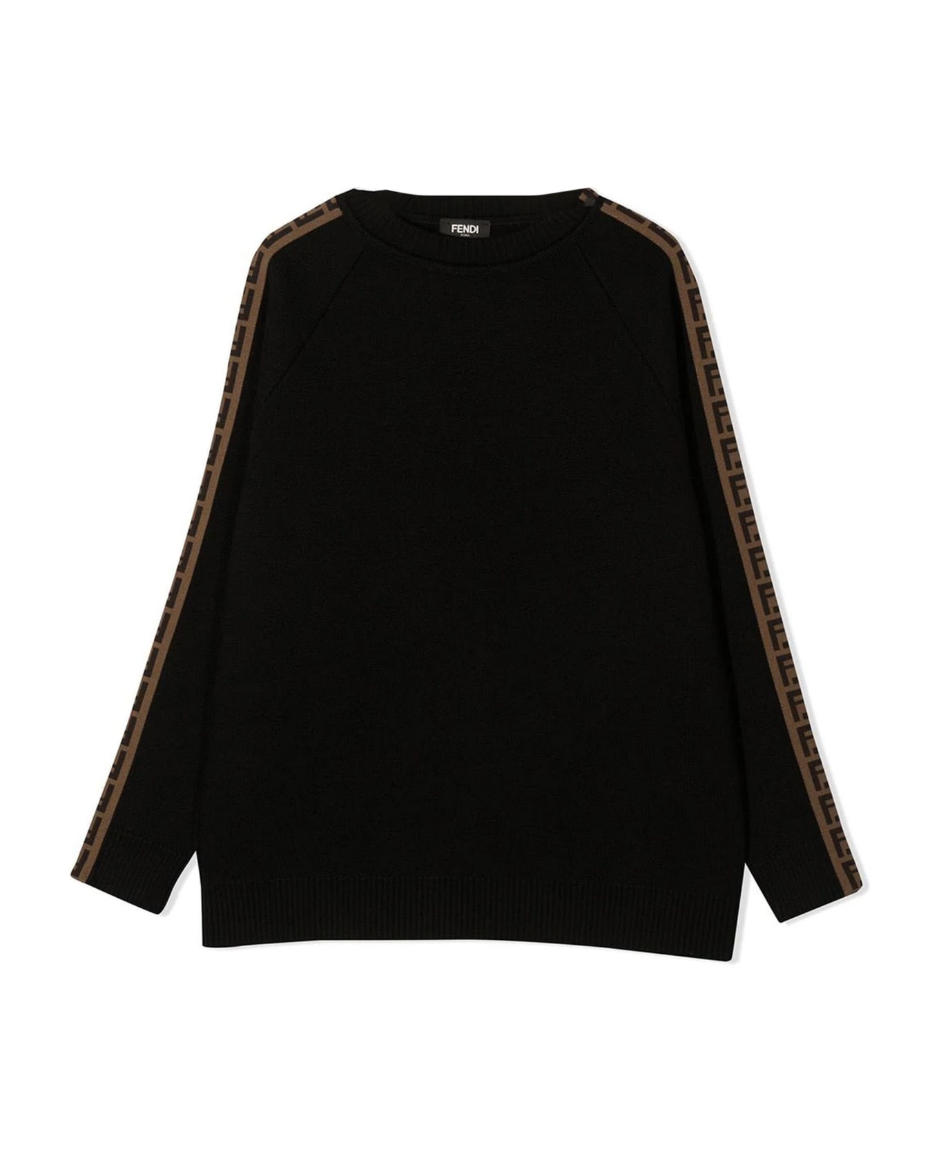 Fendi Black Virgin Wool Sweatshirt - Nero