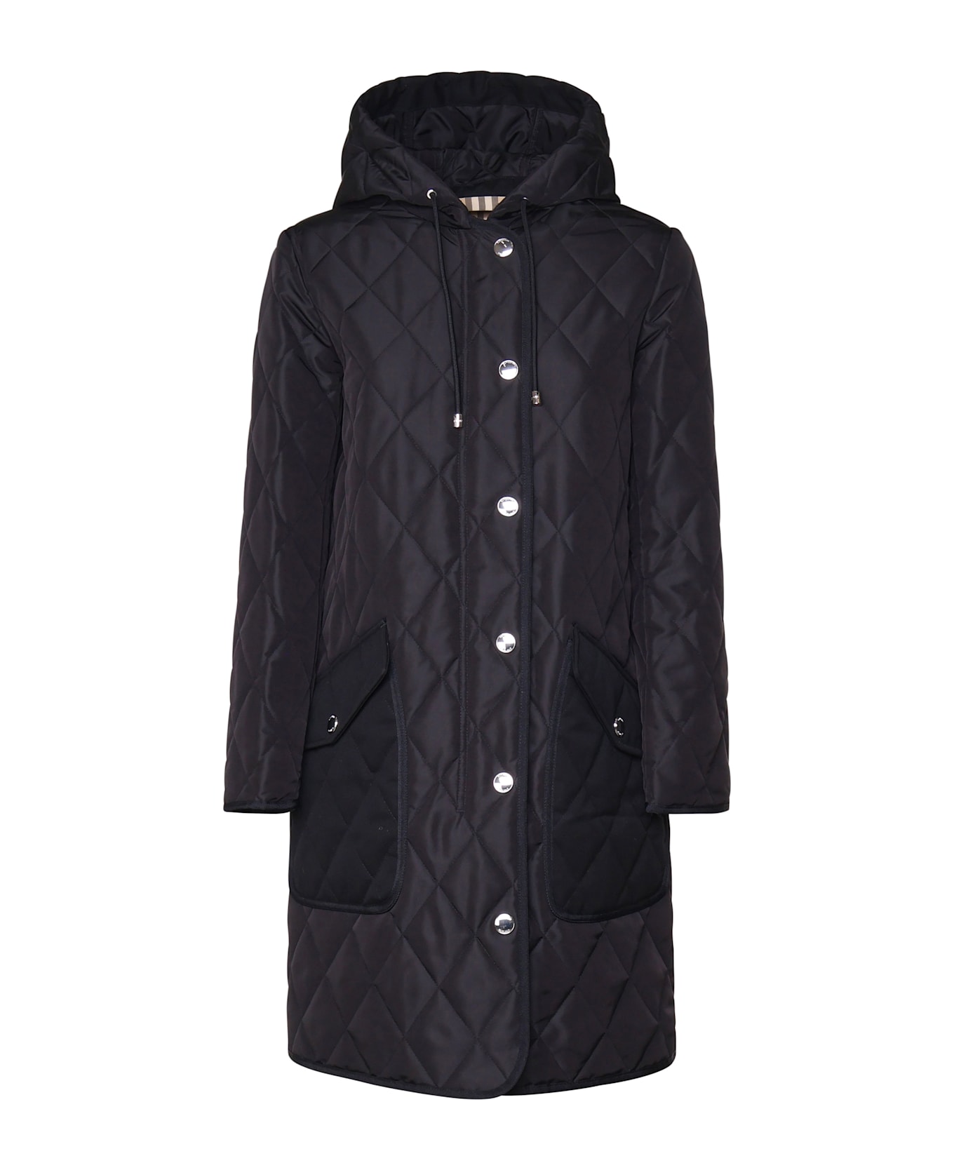 Burberry Long Quilted Roxby Jacket - Black