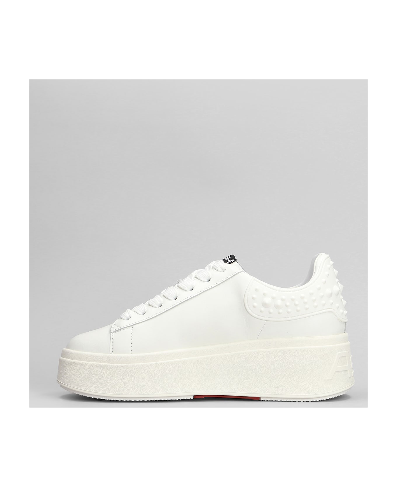 Ash Moby Rubber Sneakers In White Leather - white