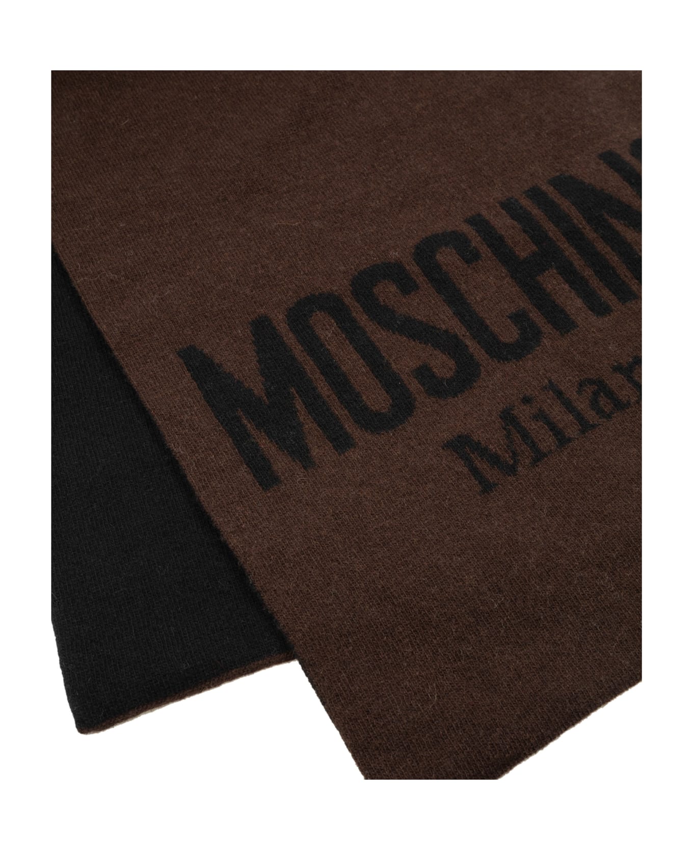 Moschino Wool Wool Scarf - Brown