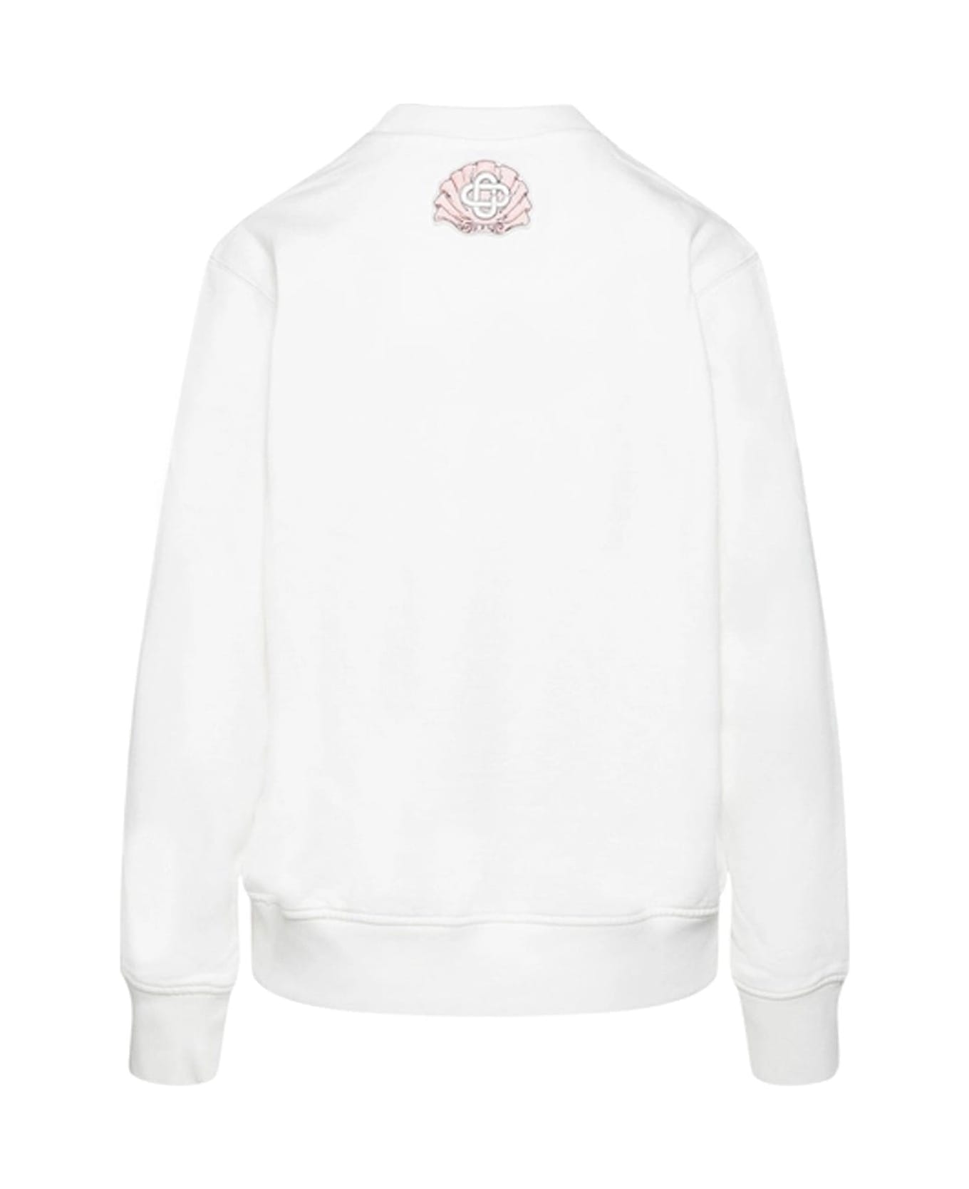 Casablanca Embroidered Cotton Sweatshirt - White フリース