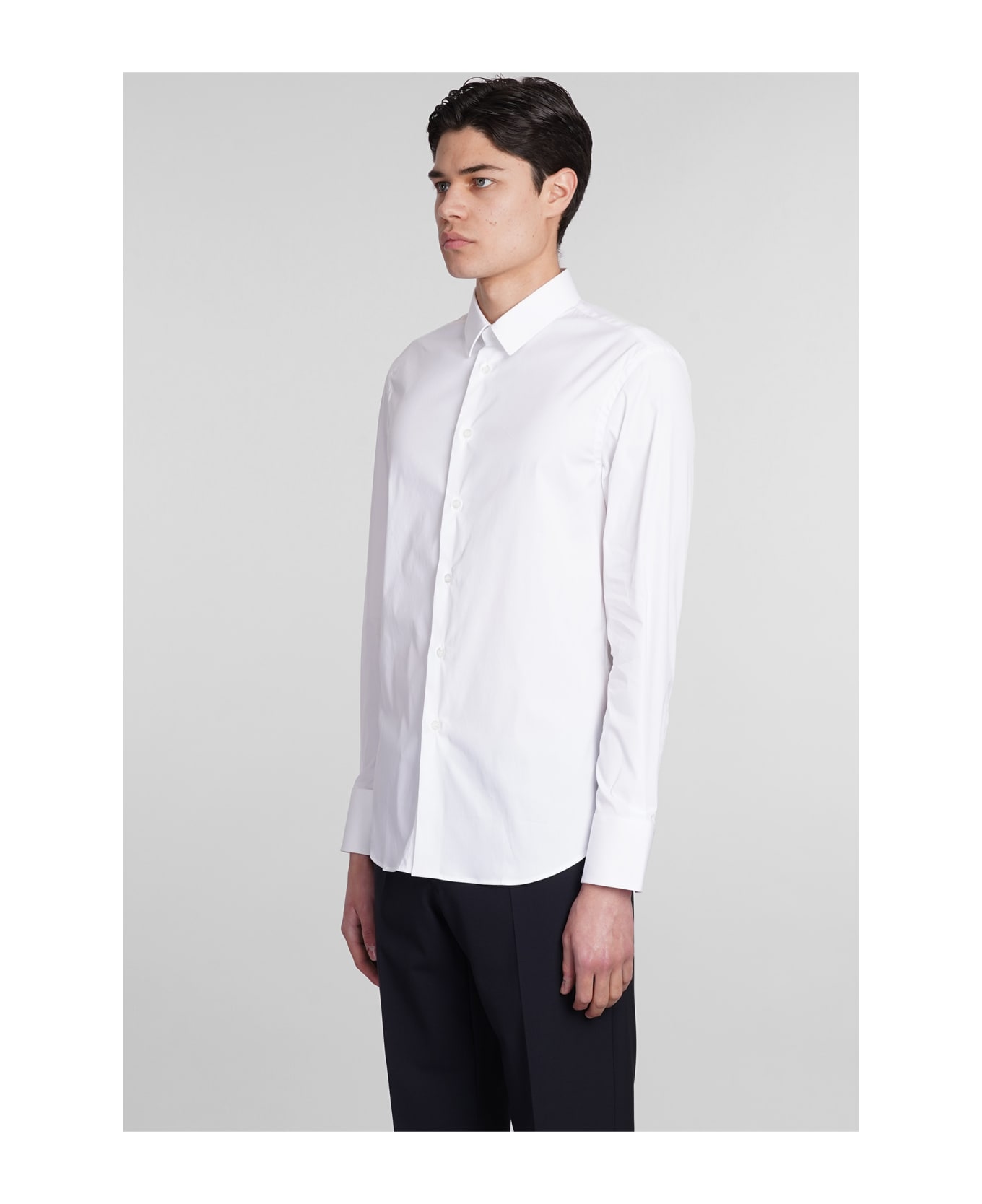 Emporio Armani Shirt In White Cotton - white シャツ