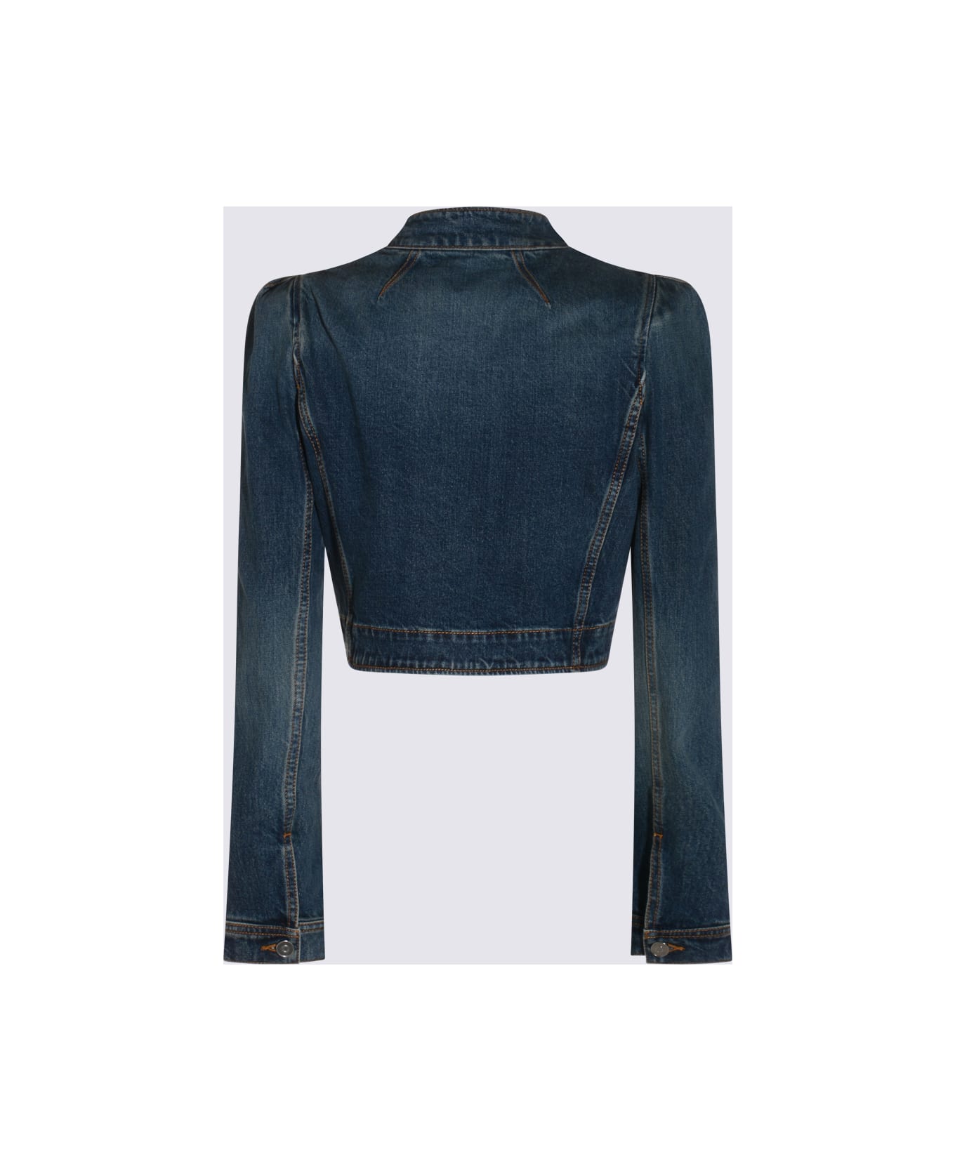 Alaia Blue Cotton Denim Jacket - BLEU DELAVE