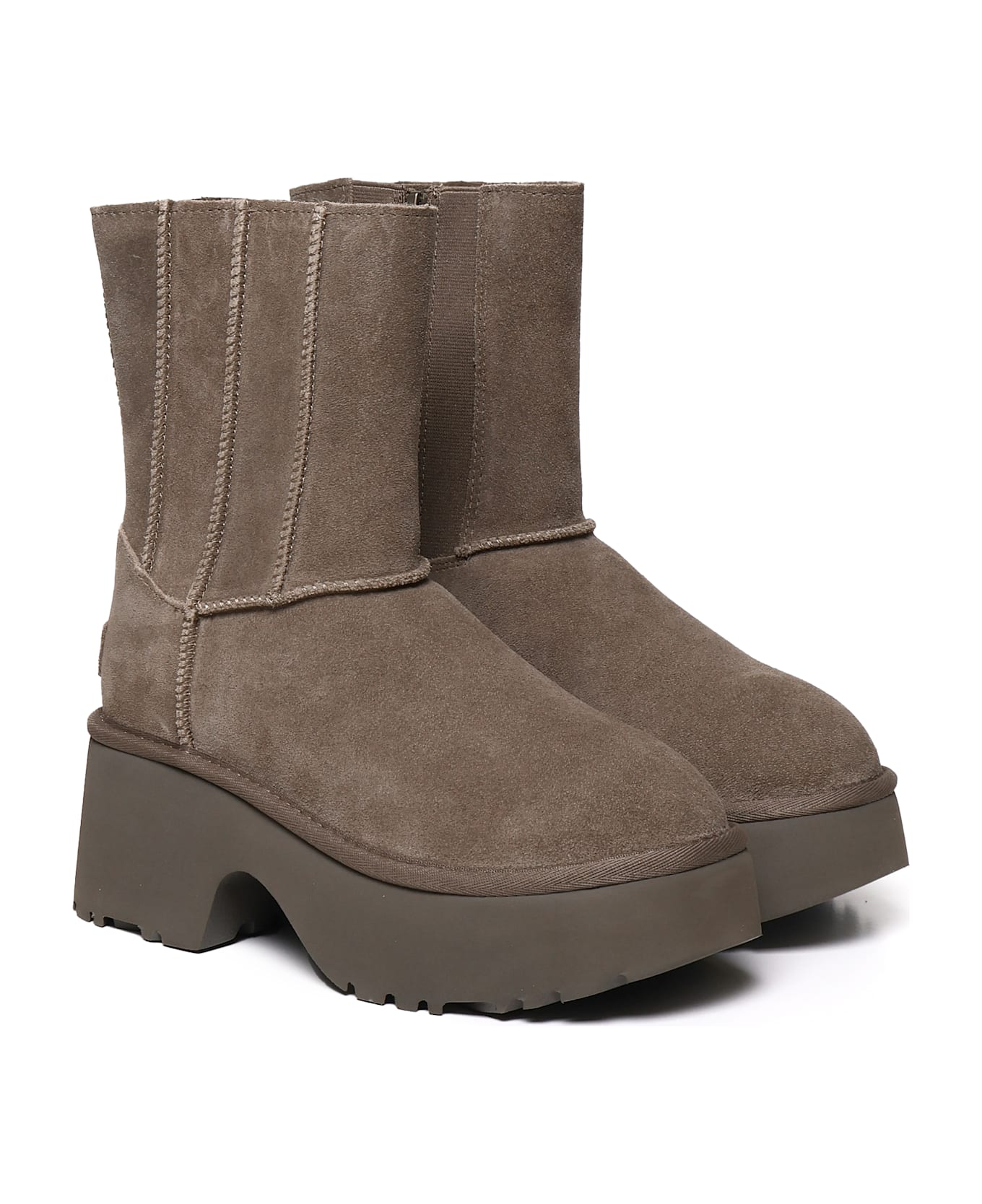 UGG Twin Seam New Heights Boots In Suede - HICKORY