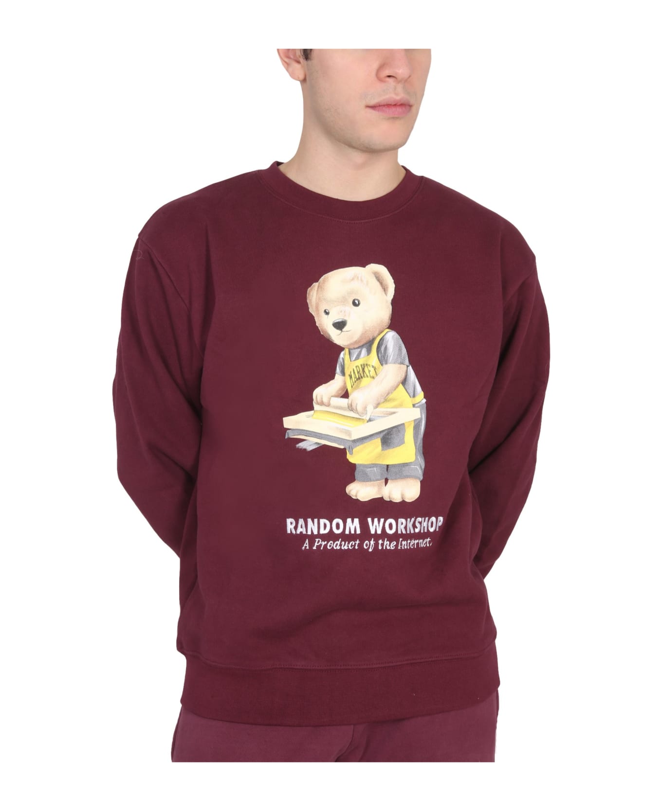 Market Random Workshop Bear Sweatshirt - BORDEAUX