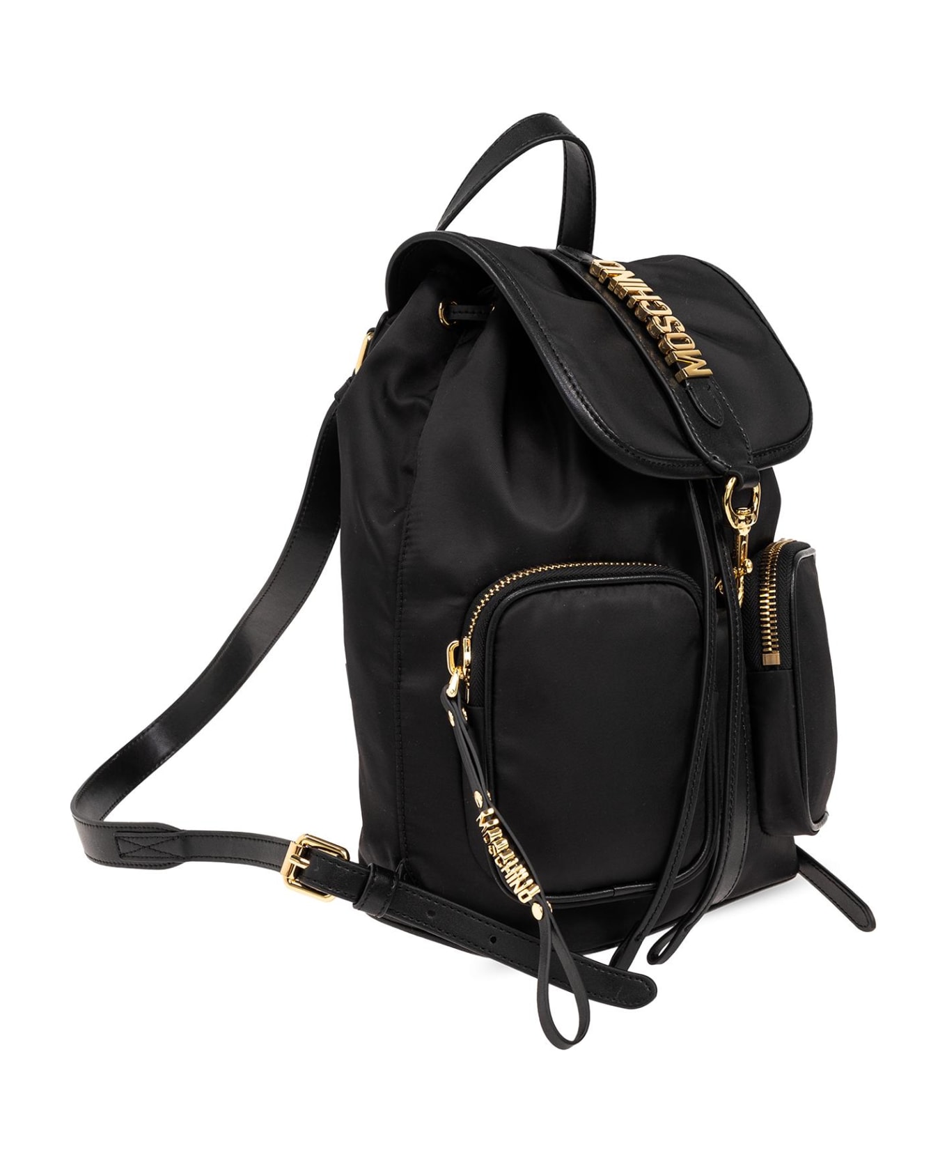 Moschino Backpack With Logo Moschino - BLACK バックパック