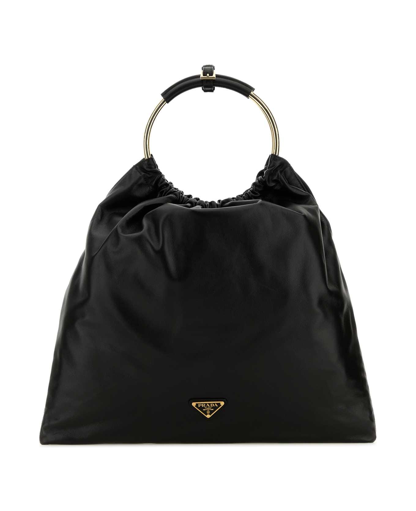 Prada Black Leather Bucket Bag - NERO ショルダーバッグ