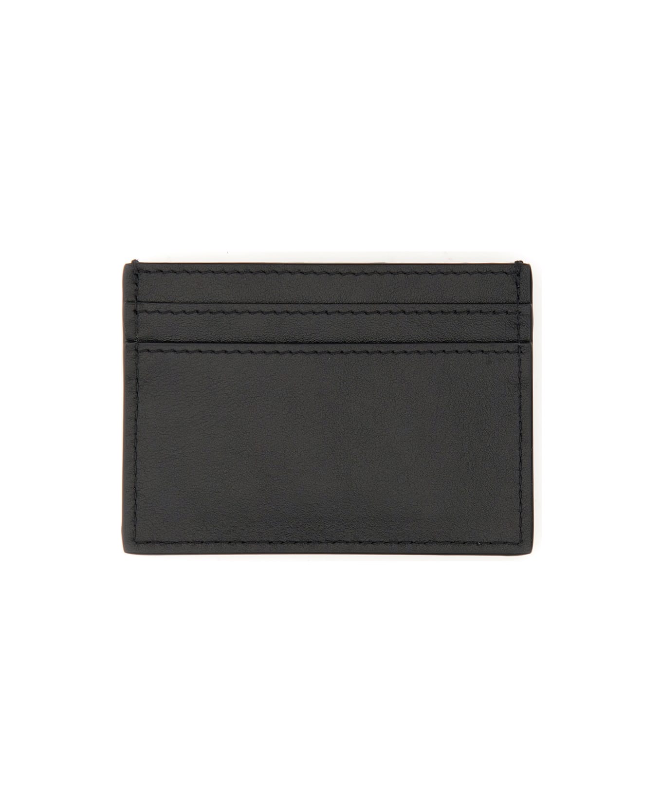 Moschino Card Holder With Logo - BLACK