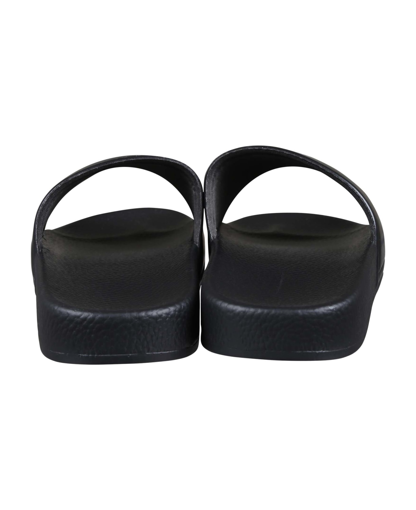 Karl Lagerfeld Kids Black Slippers For Boy With Logo And Karl - Black