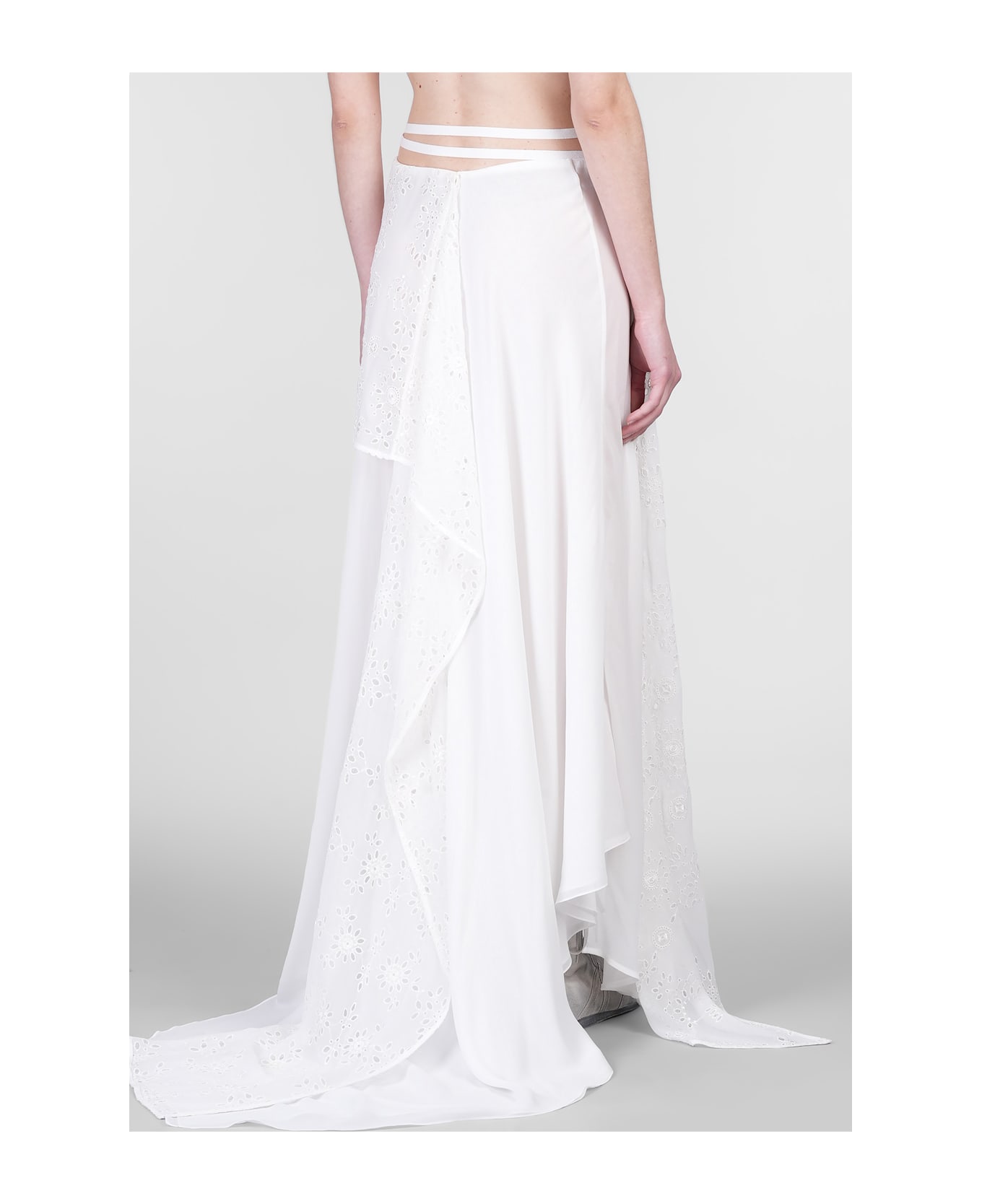 Ann Demeulemeester Sirka Skirt In White Silk - white