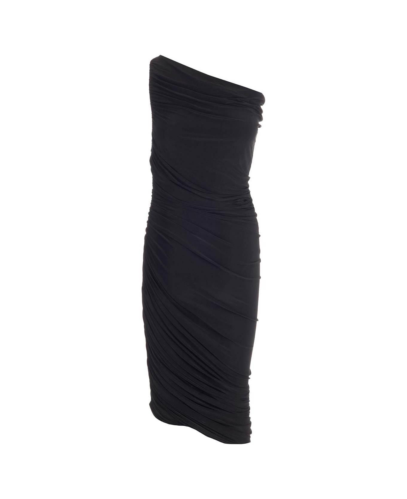 Norma Kamali Black One-shoulder 'diana' Dress In Jersey - Black ワンピース＆ドレス