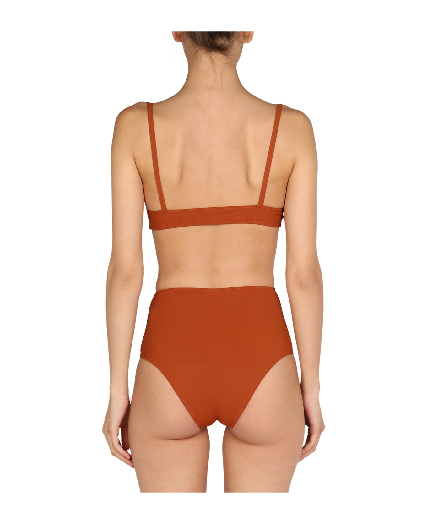 Lido Nylon Bikini Swimsuit - MARRONE