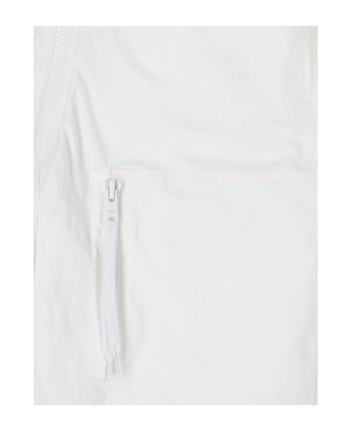Prada Logo One-piece Jumpsuit - White