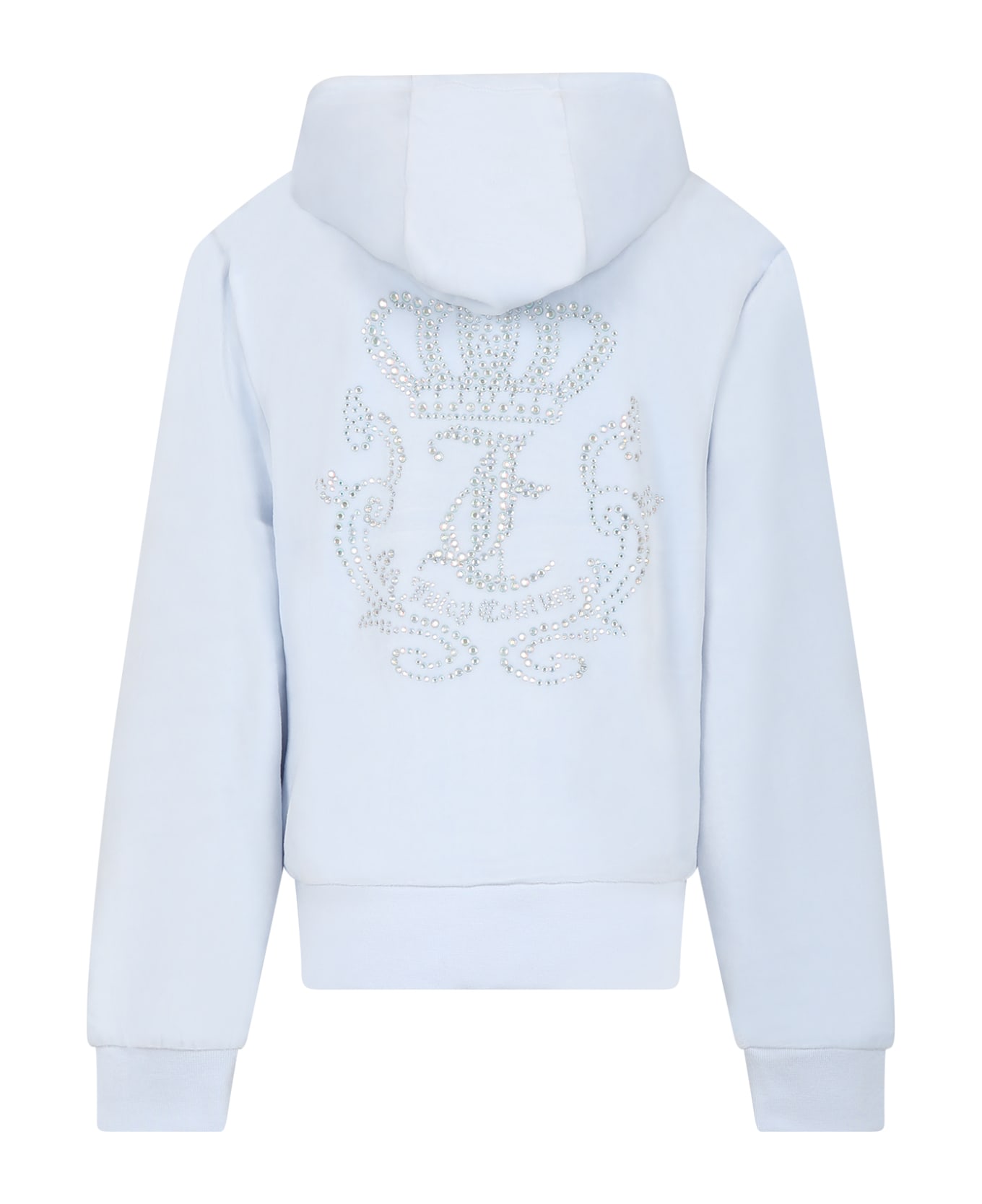Juicy Couture Light Blue Sweatshirt For Girl With Logo - Light Blue