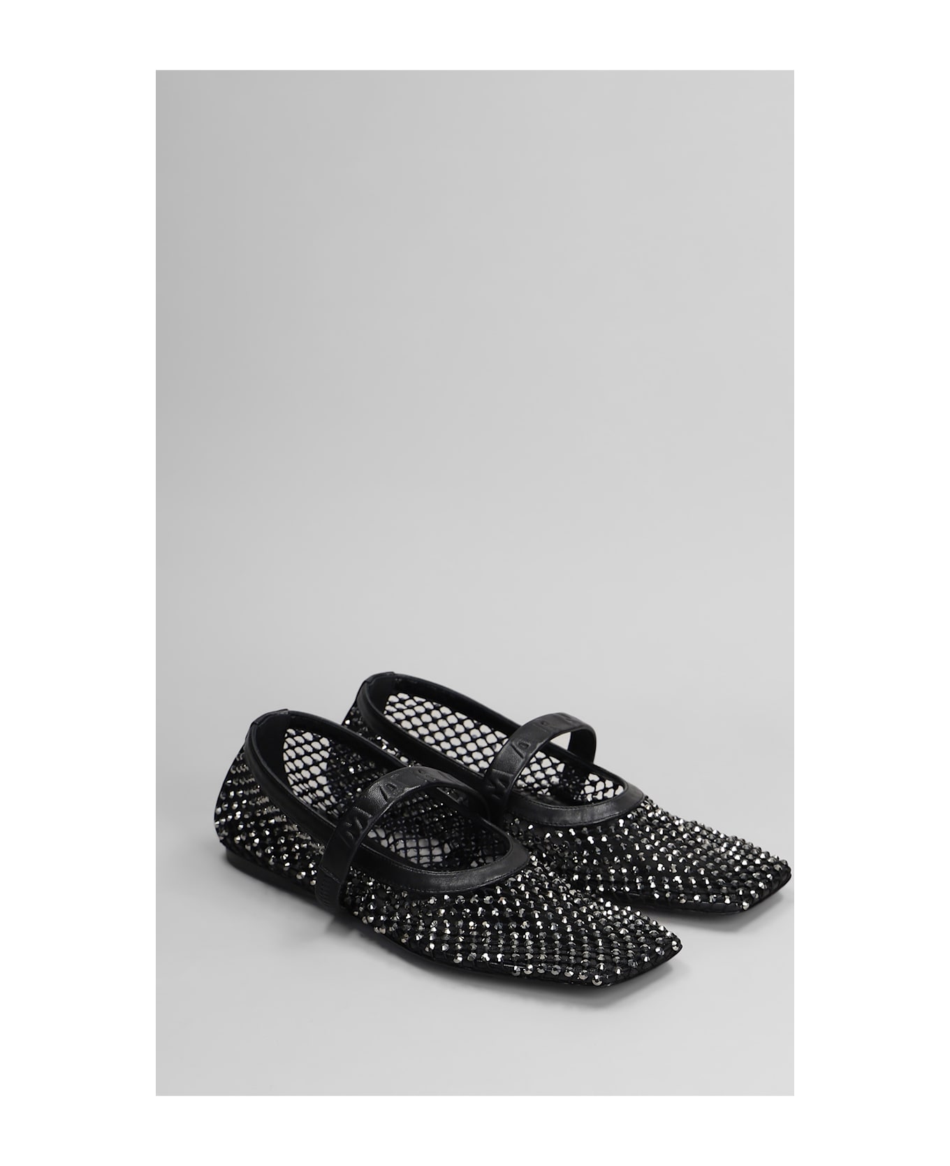 Marni Mary Jane Ballet Flats In Black Polyuretan - Black