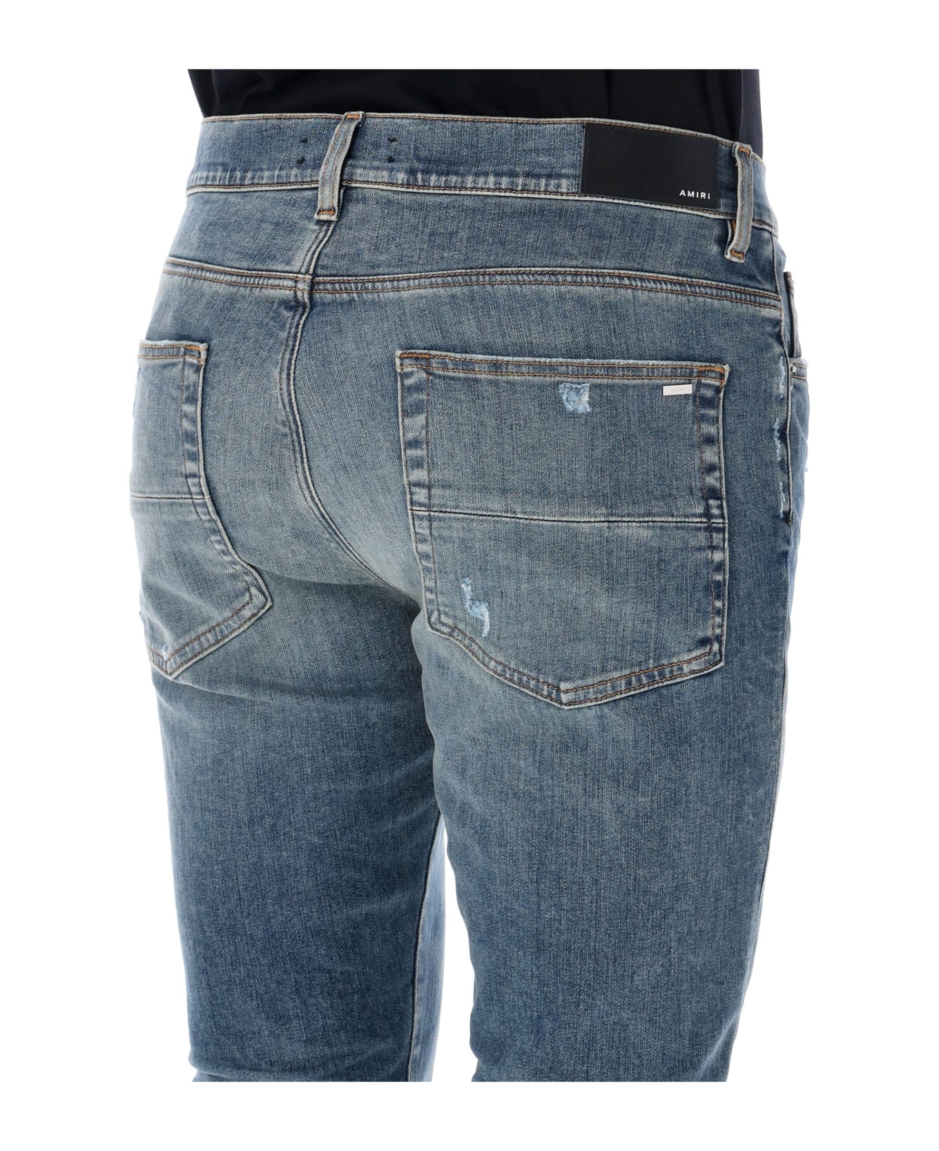 AMIRI Distressed Skinny Jeans - Blue