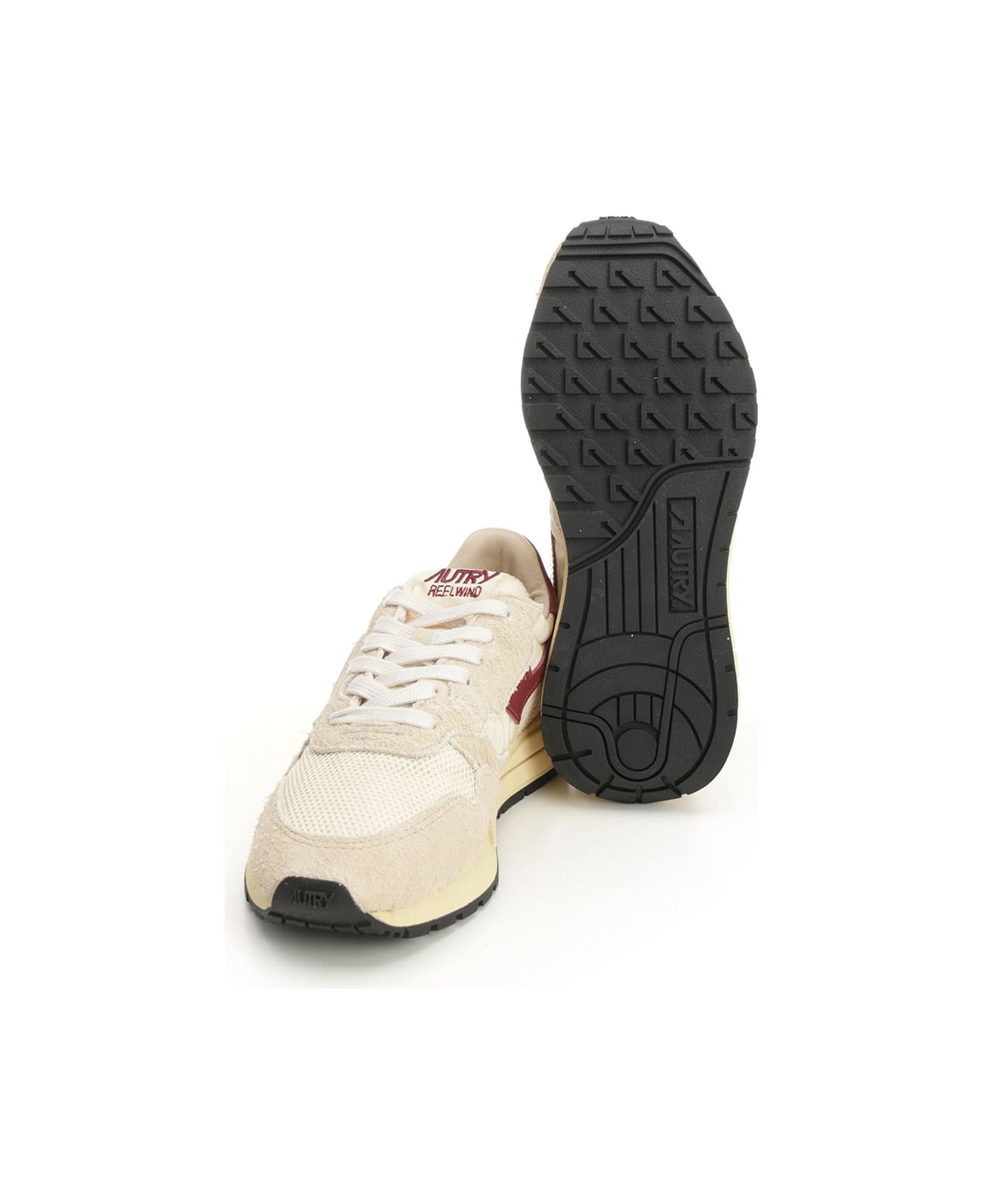 Autry 'reelwind Low' Sneakers - Ecru/rubwine