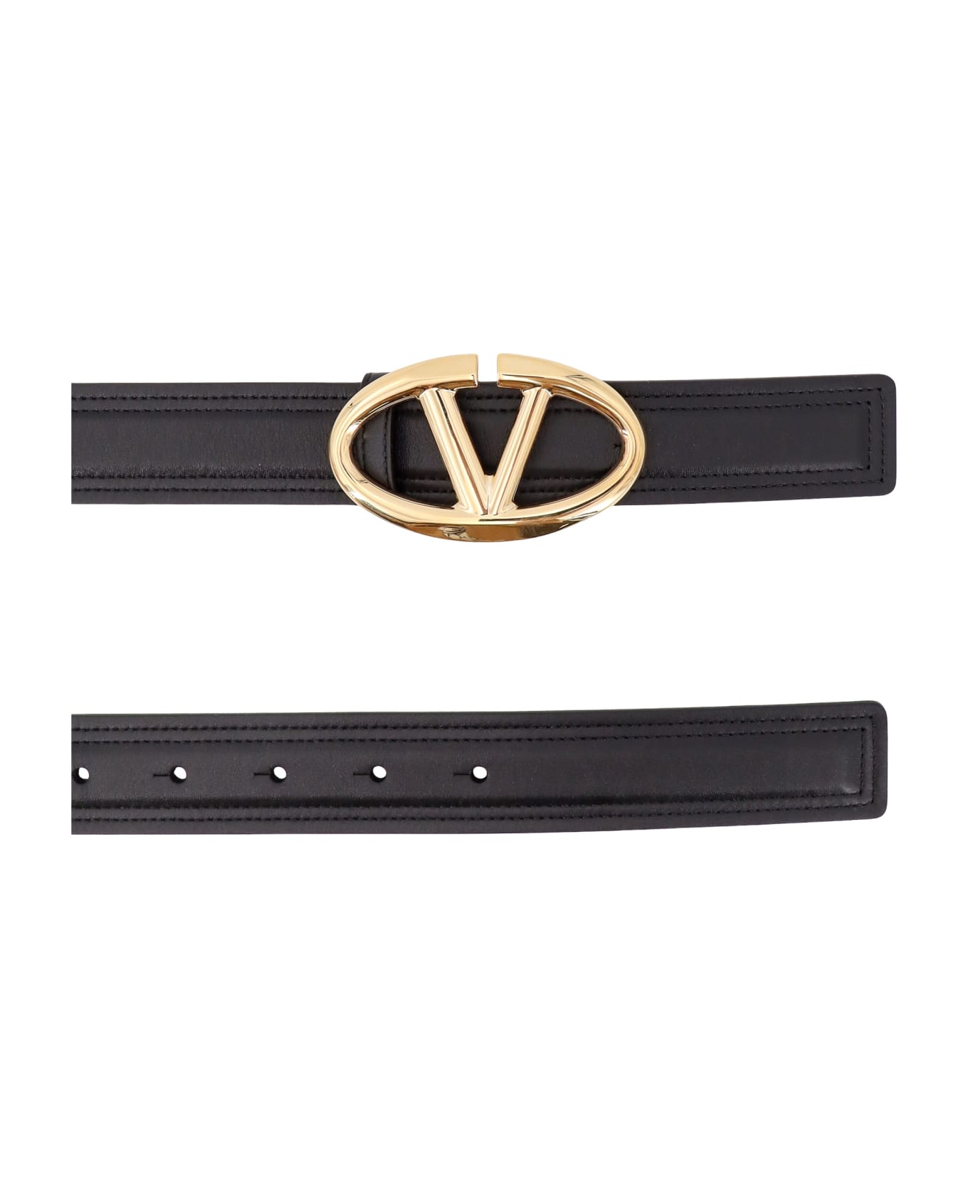 Valentino Garavani Vlogo The Bold Edition Belt - Nero/naturale Tan
