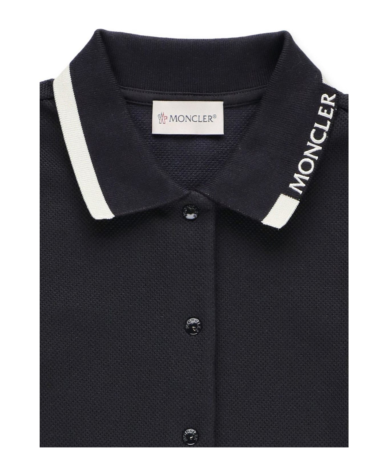 Moncler Logo Patch Polo Shirt Dress