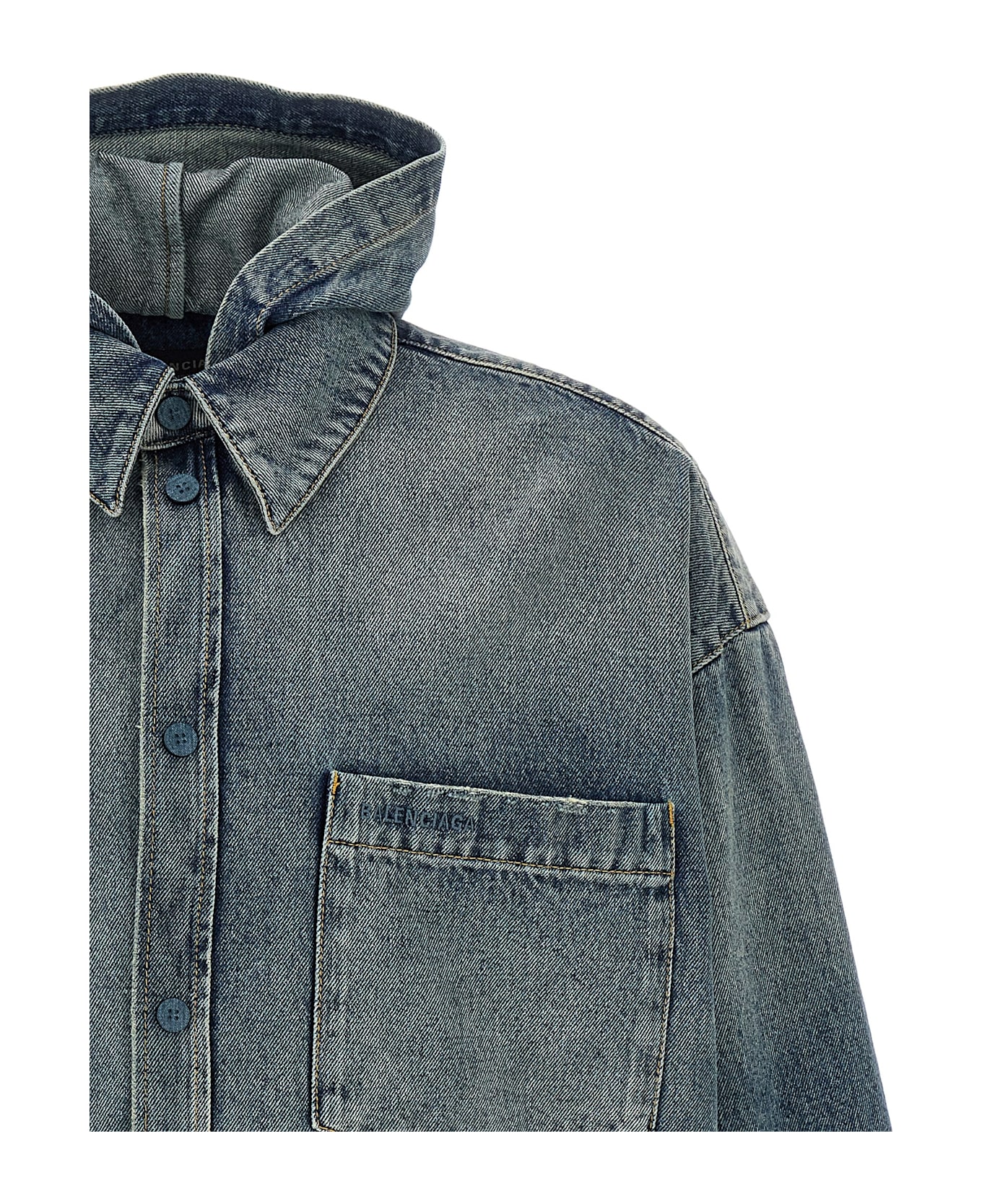 Balenciaga Denim Overshirt - Blue