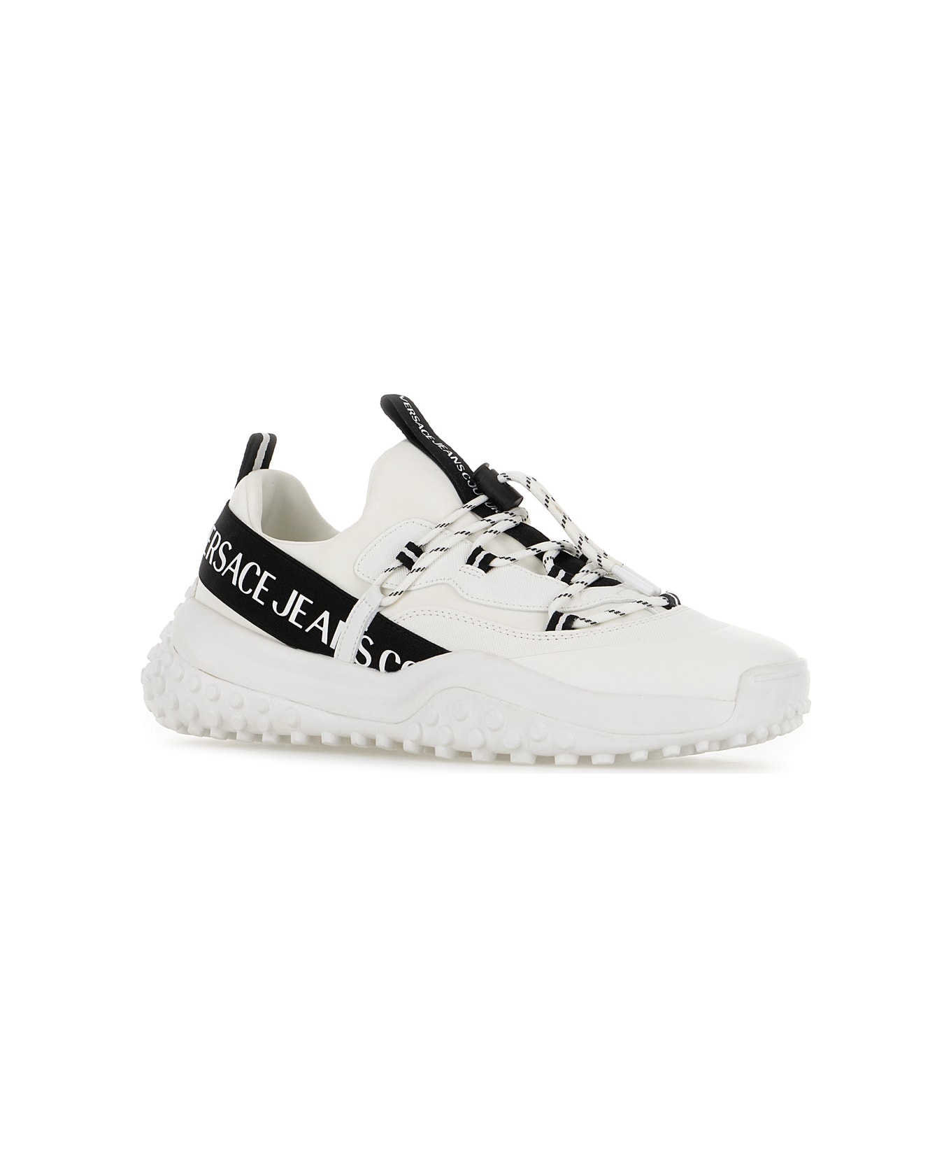 Versace Jeans Couture Two-tone Fabric Sneakers - WHITE