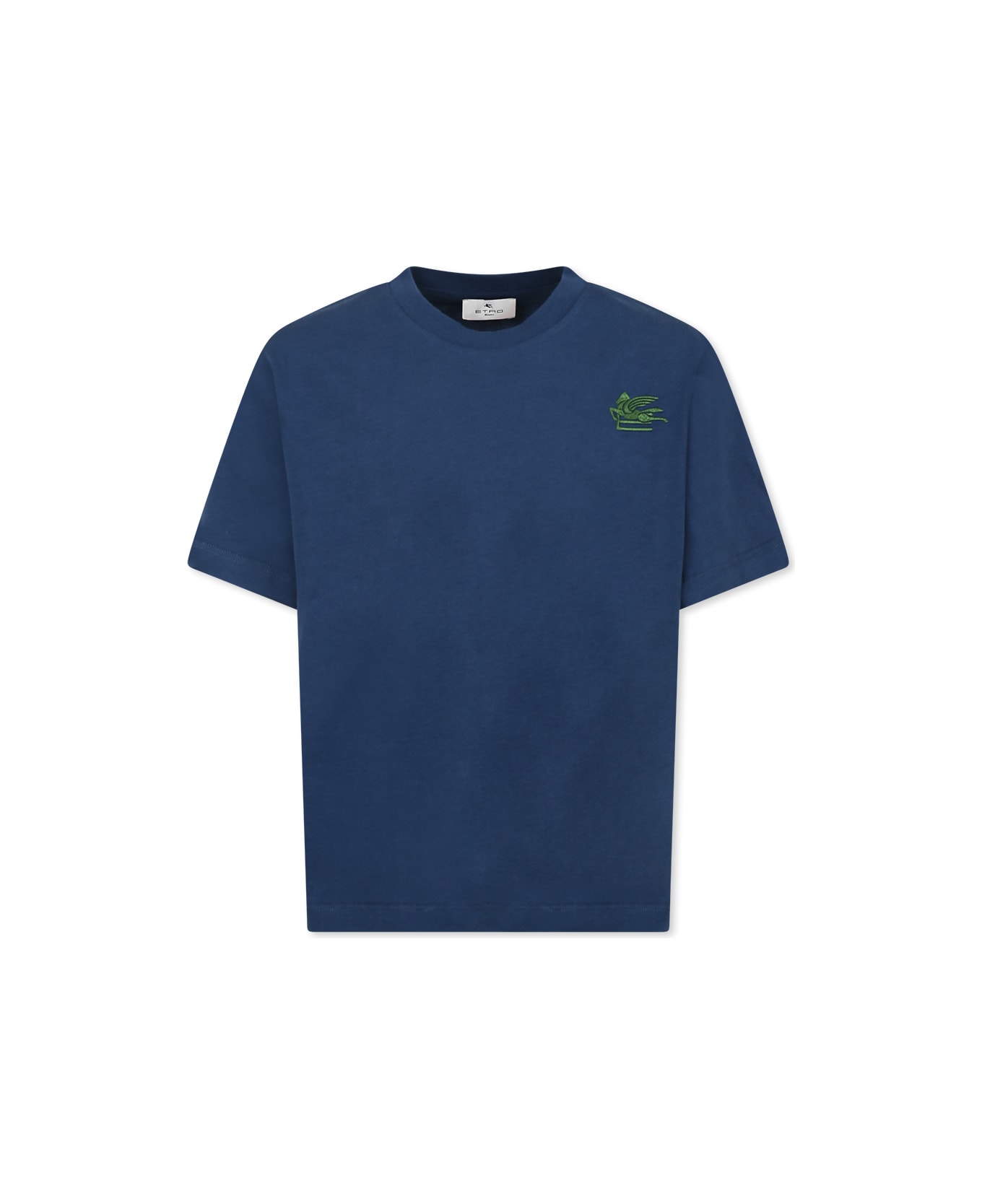 Etro Blue T-shirt For Boy Pegasus - Blue