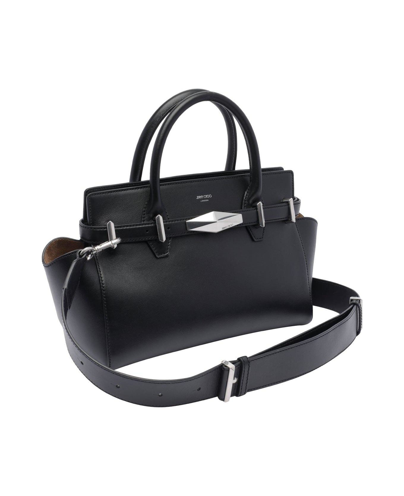 Jimmy Choo Diamond Belted Tote Bag - Black