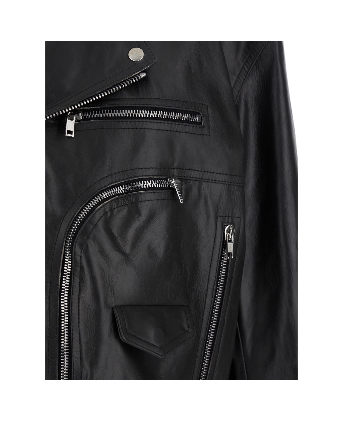 Rick Owens Cropped Jacket - BLACK