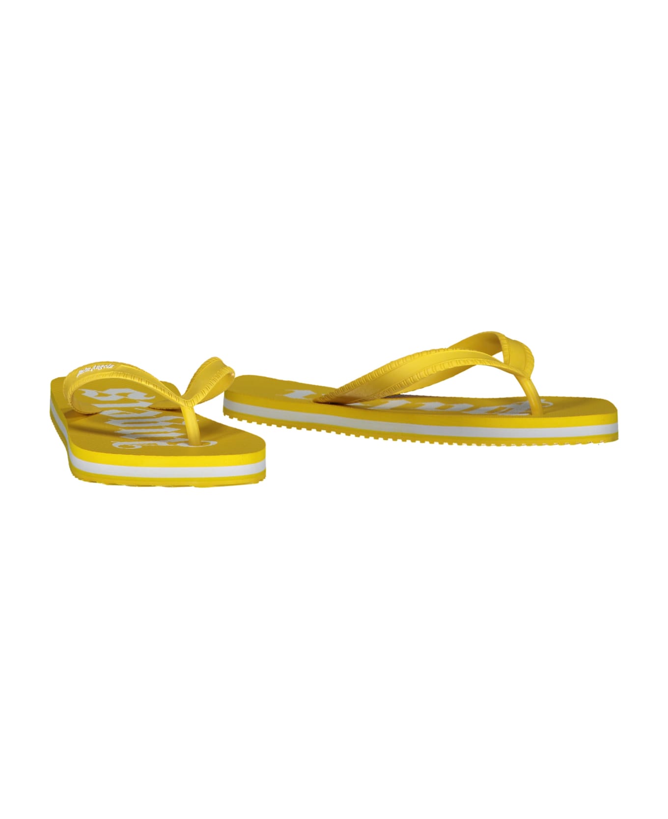 Palm Angels Logoed Rubber Flip-flop - Yellow