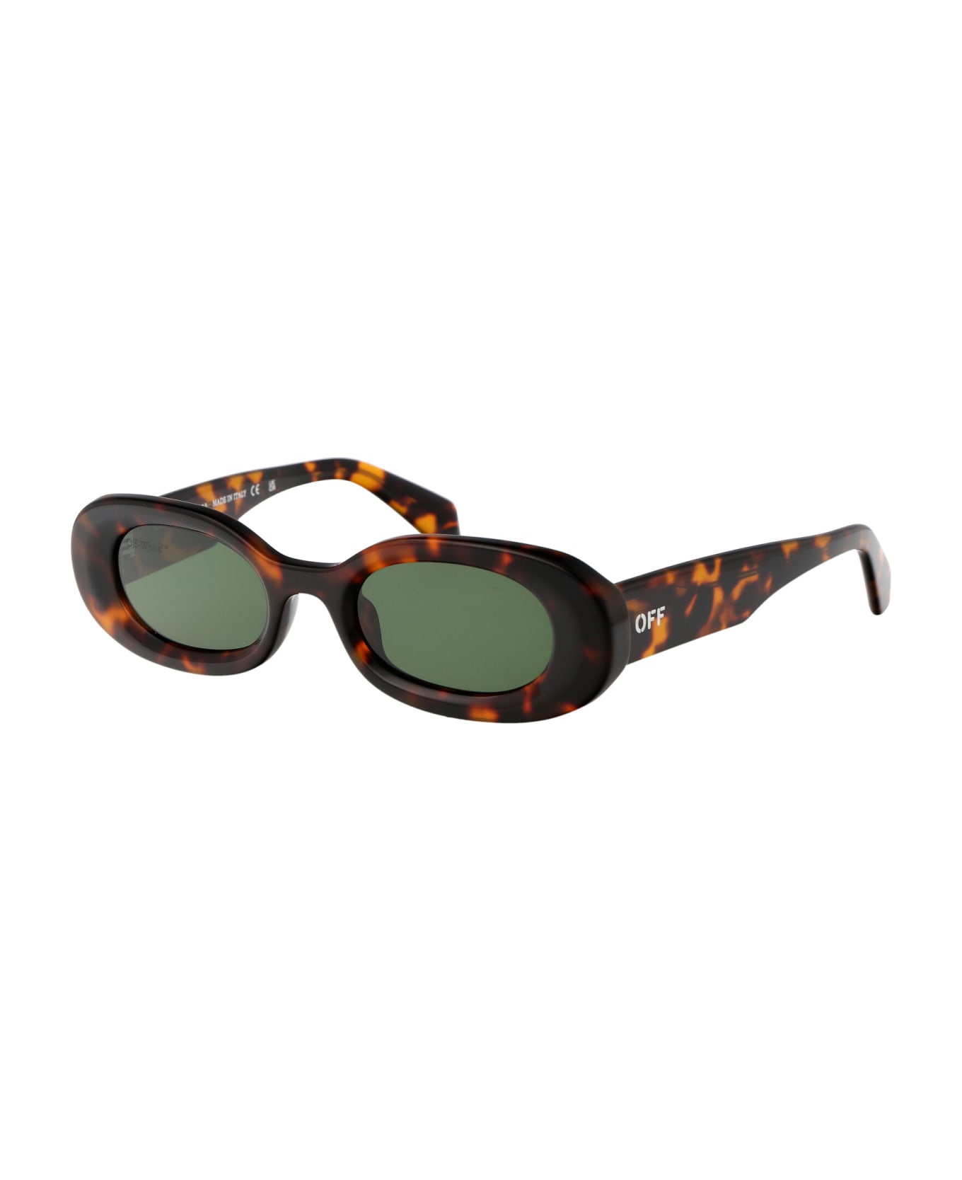 Off-White Amalfi Oval Frame Sunglasses - 6055 HAVANA