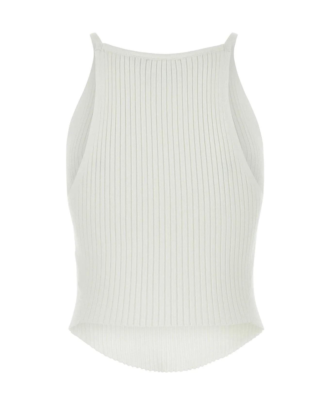 Courrèges White Viscose Blend Top - Heritage White ボディスーツ