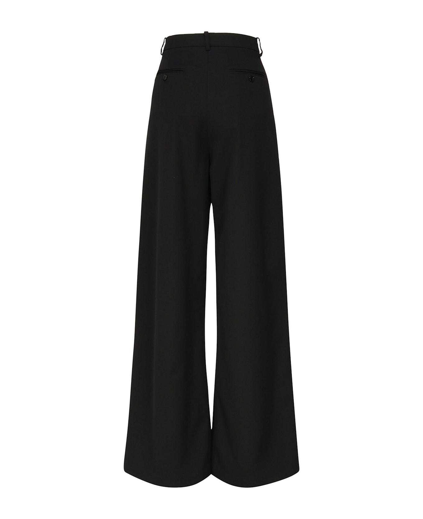 Magda Butrym Wide Wool Trousers - Black